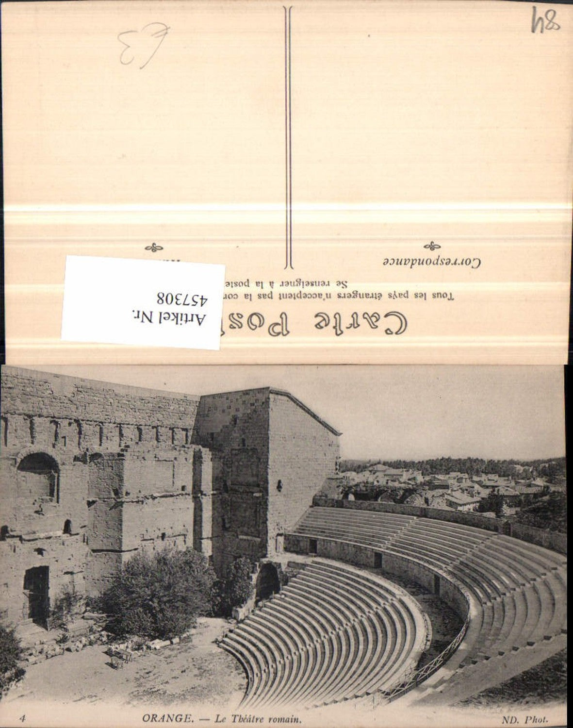 457308,Provence-Alpes-Cote-Azur Vaucluse Orange Theatre romain Amphitheater