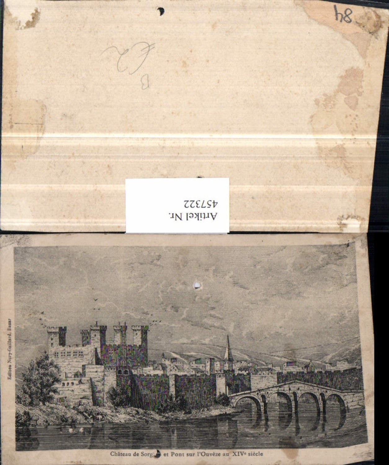 457322,Provence-Alpes-Cote-Azur Vaucluse Chateau Sorgues Pont Ouveze Brücke