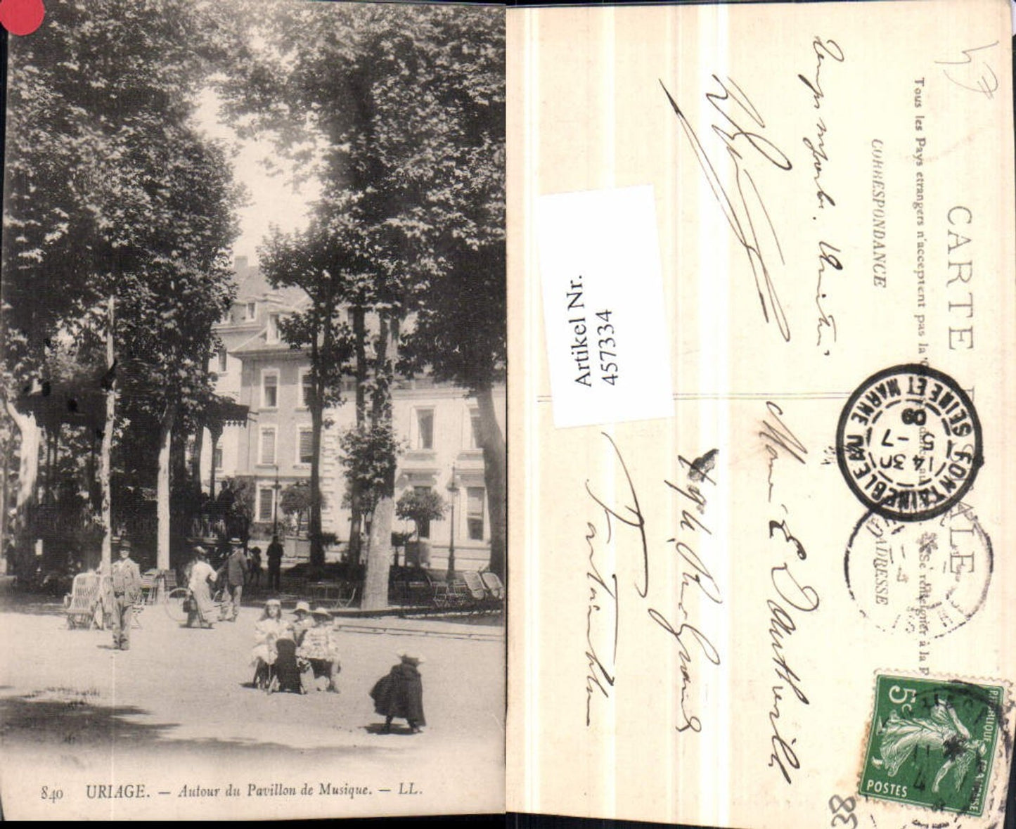 457334,Rhone-Alpes Isere Uriage Autour du Pavillon de Musique