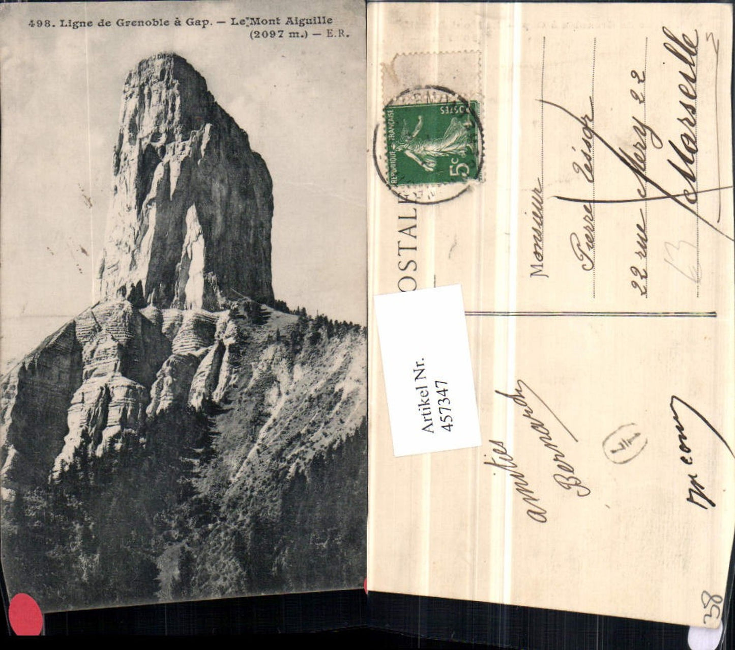 457347,Rhone-Alpes Isere Ligne de Grenoble a Gap Mont Aiguille Felsen