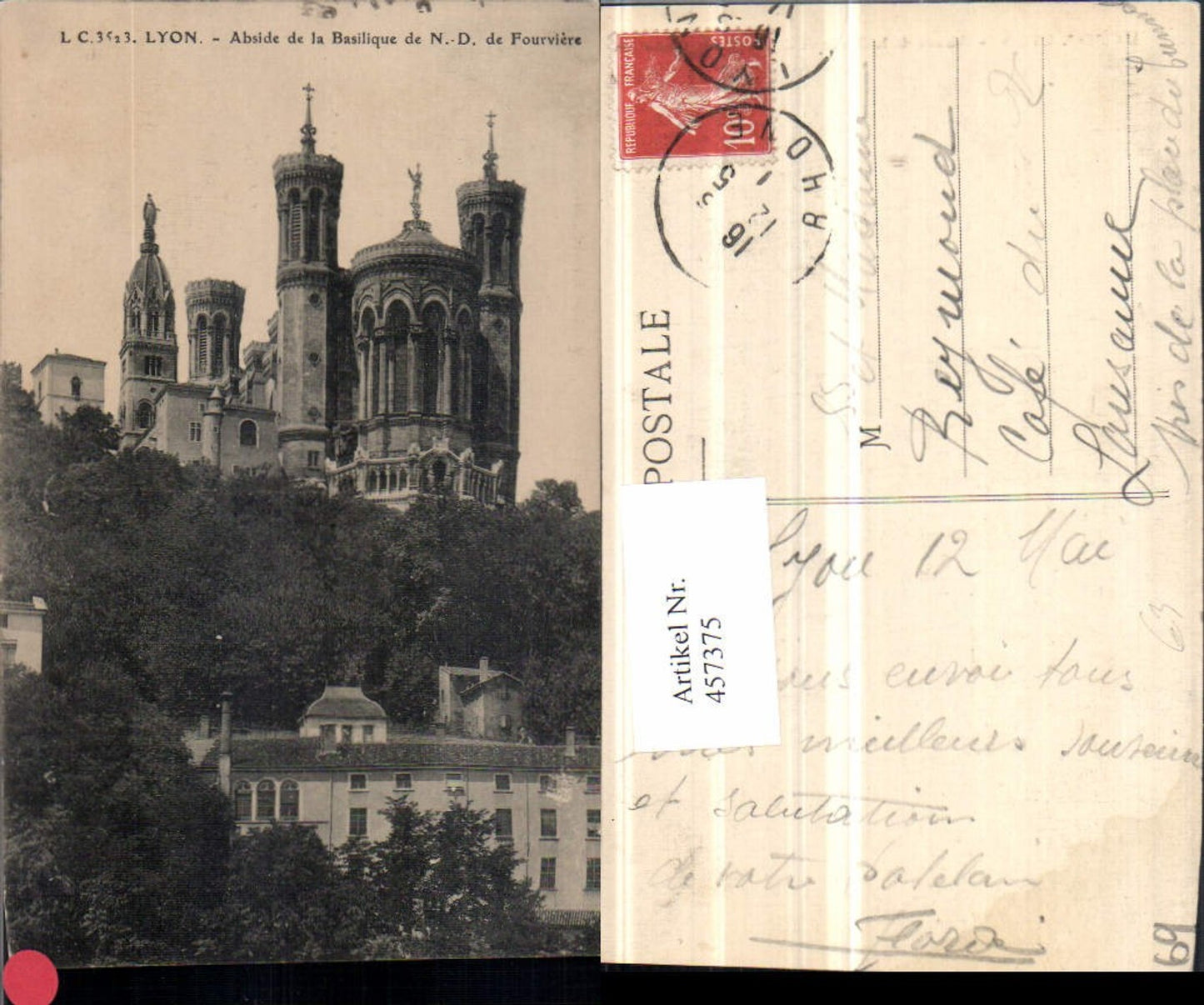 457375,Rhone-Alpes Rhone Lyon Basilique Notre-Dame Fourviere Kirche