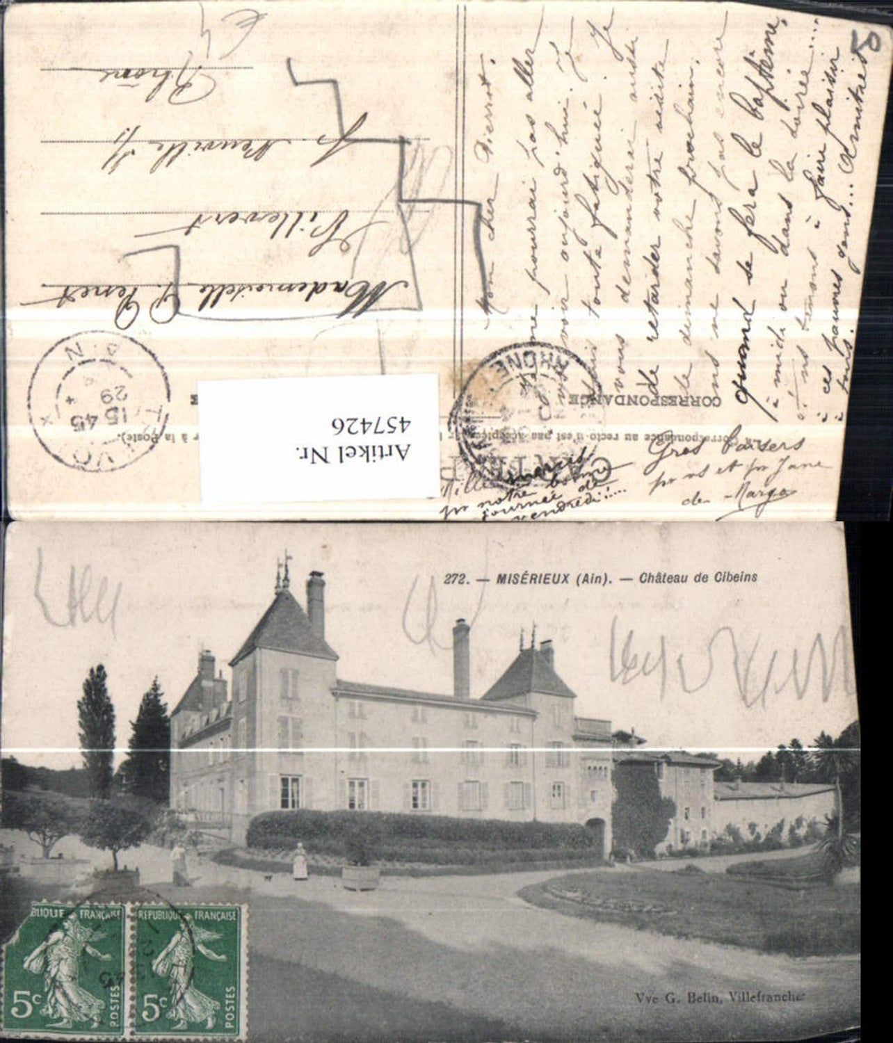 457426,Rhone-Alpes Ain Miserieux Chateau de Cibeins Schloss