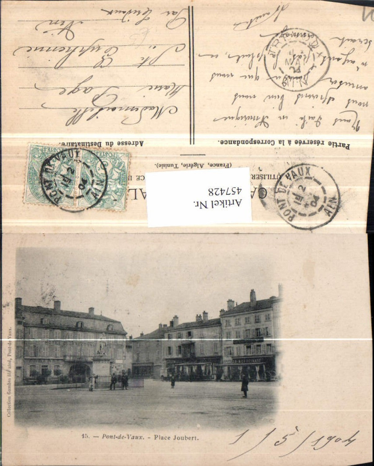 457428,Rhone-Alpes Ain Pont-de-Vaux Place Joubert Platz Denkmal