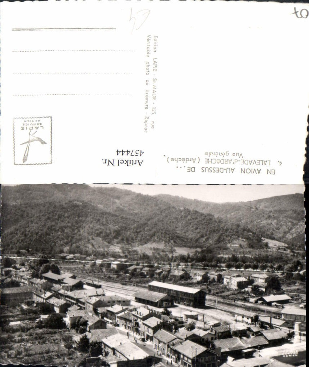 457444,Rhone-Alpes Ardeche Lalevade-d'Ardeche Vue generale Totale Bahnhof
