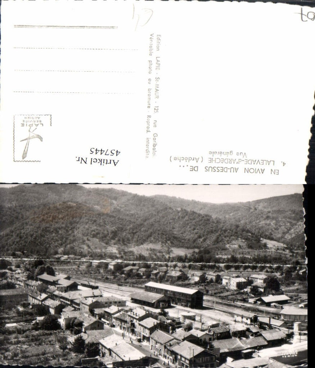 457445,Rhone-Alpes Ardeche Lalevade-d'Ardeche Vue generale Totale Bahnhof