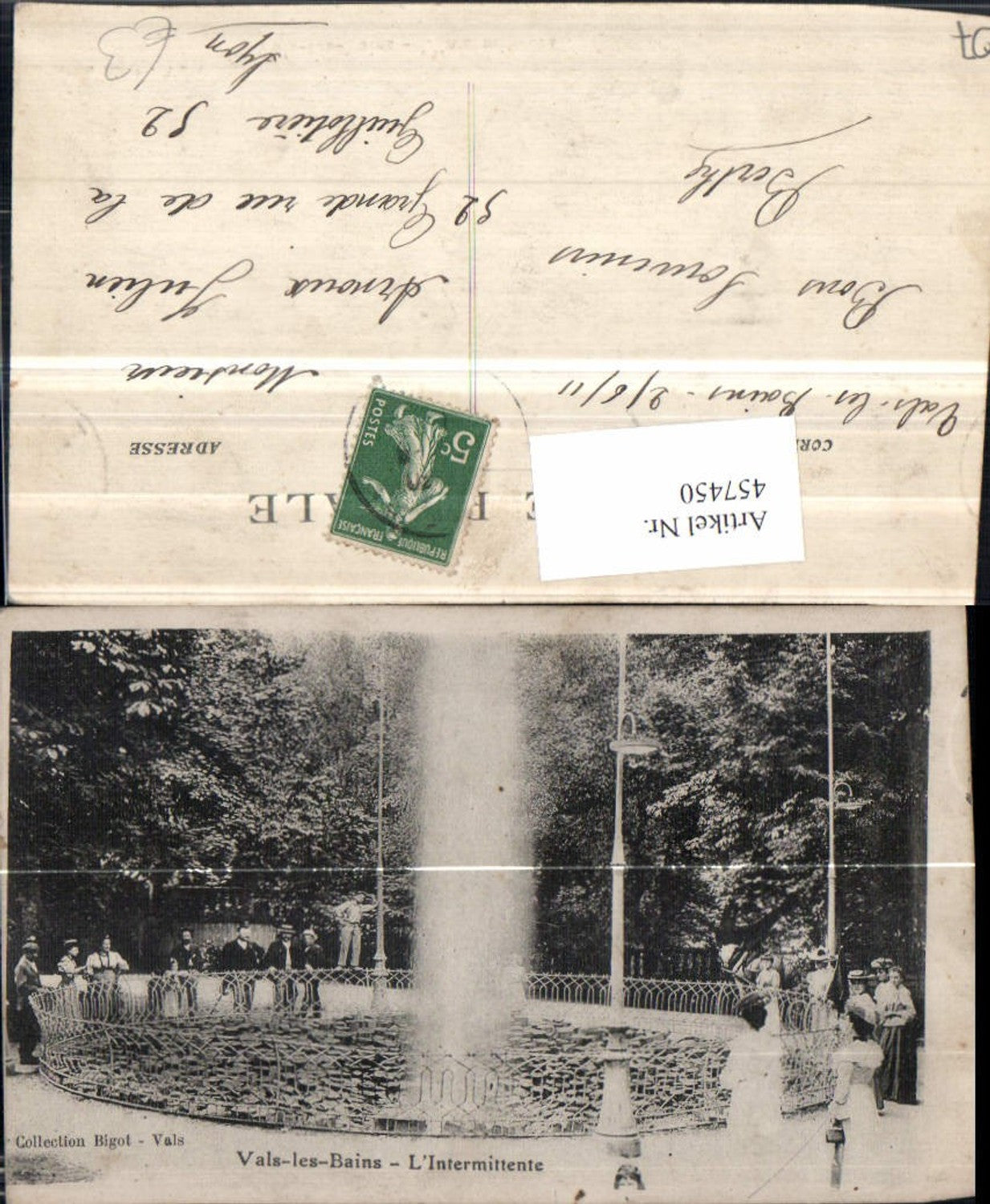 457450,Rhone-Alpes Ardeche Vals-les-Bains Intermittente Fontäne