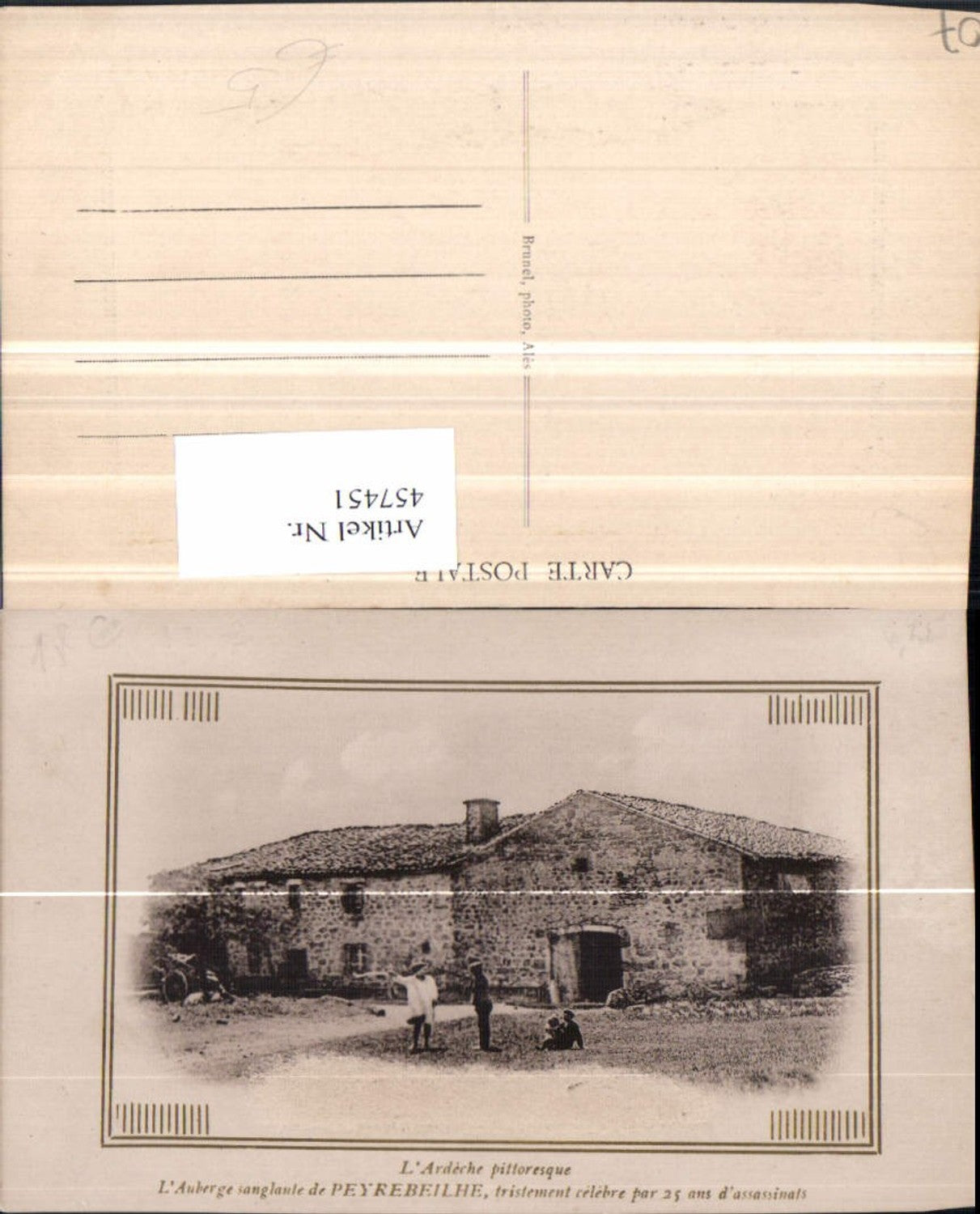 457451,Rhone-Alpes Ardeche Peyrebeilhe Auberge sanglante Haus