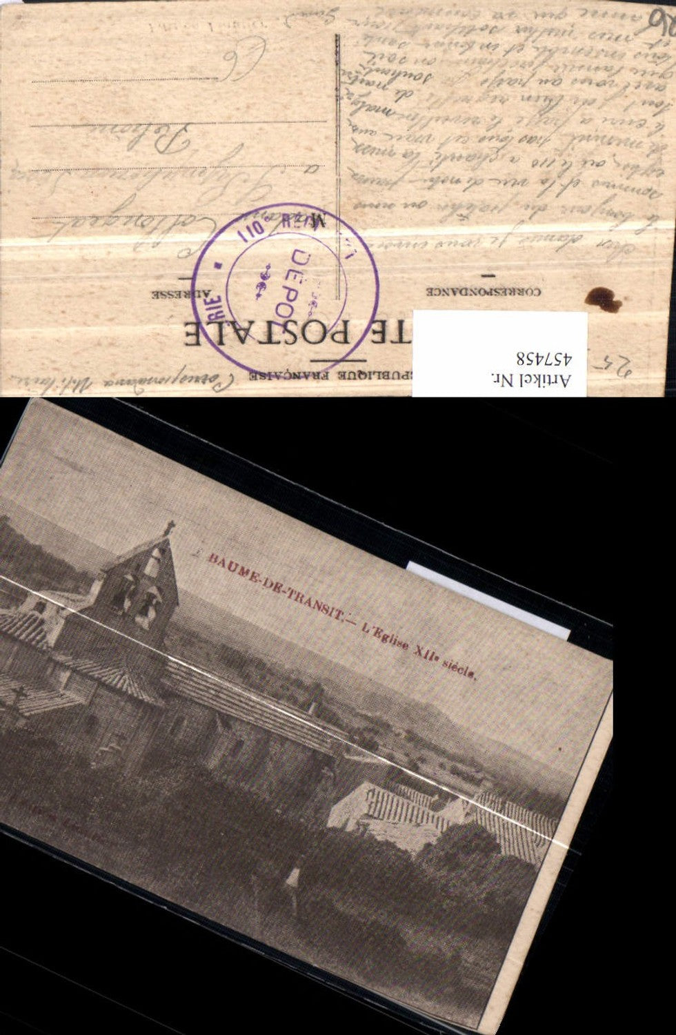 457458,Rhone-Alpes Drome Baume-de-Transit Eglise Kirche