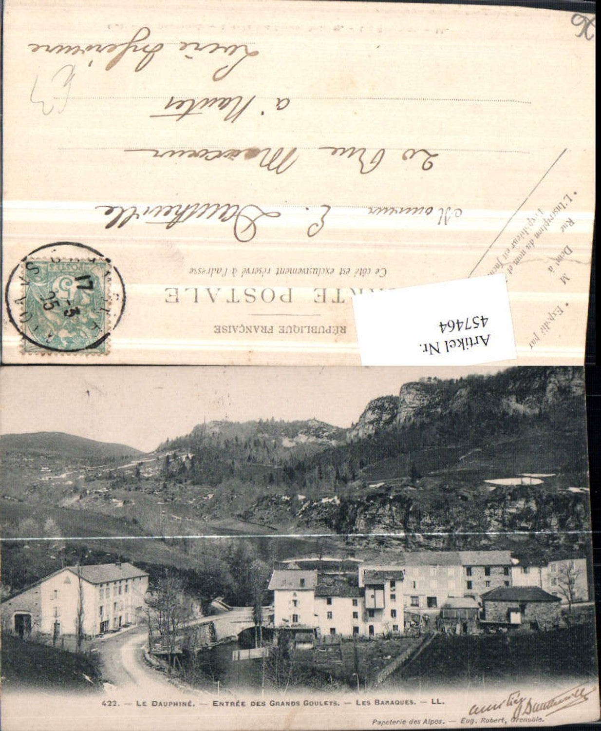 457464,Rhone-Alpes Drome Entree des Grands Goulets Baraques Häuser