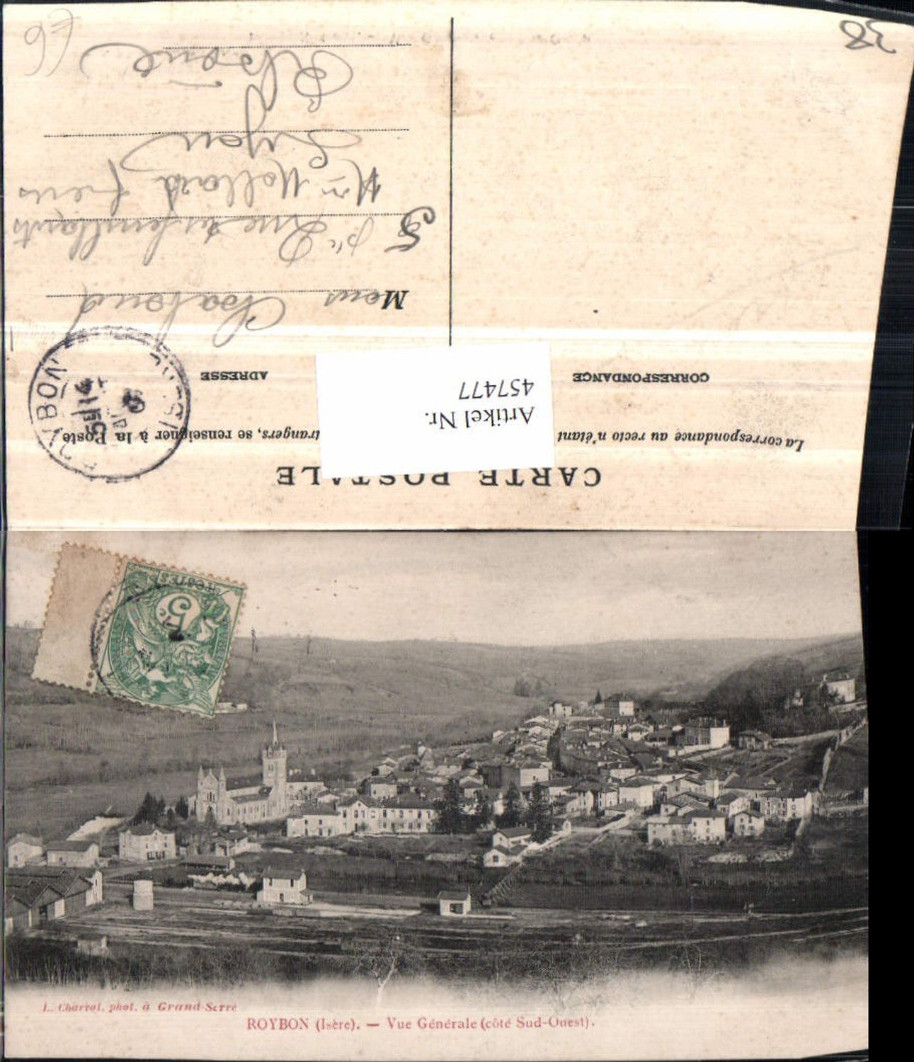 457477,Rhone-Alpes Isere Roybon Vue Generale Totale