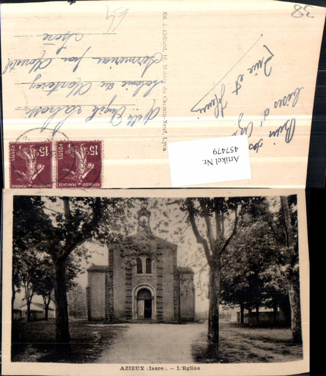457479,Rhone-Alpes Isere Azieux Eglise Kirche