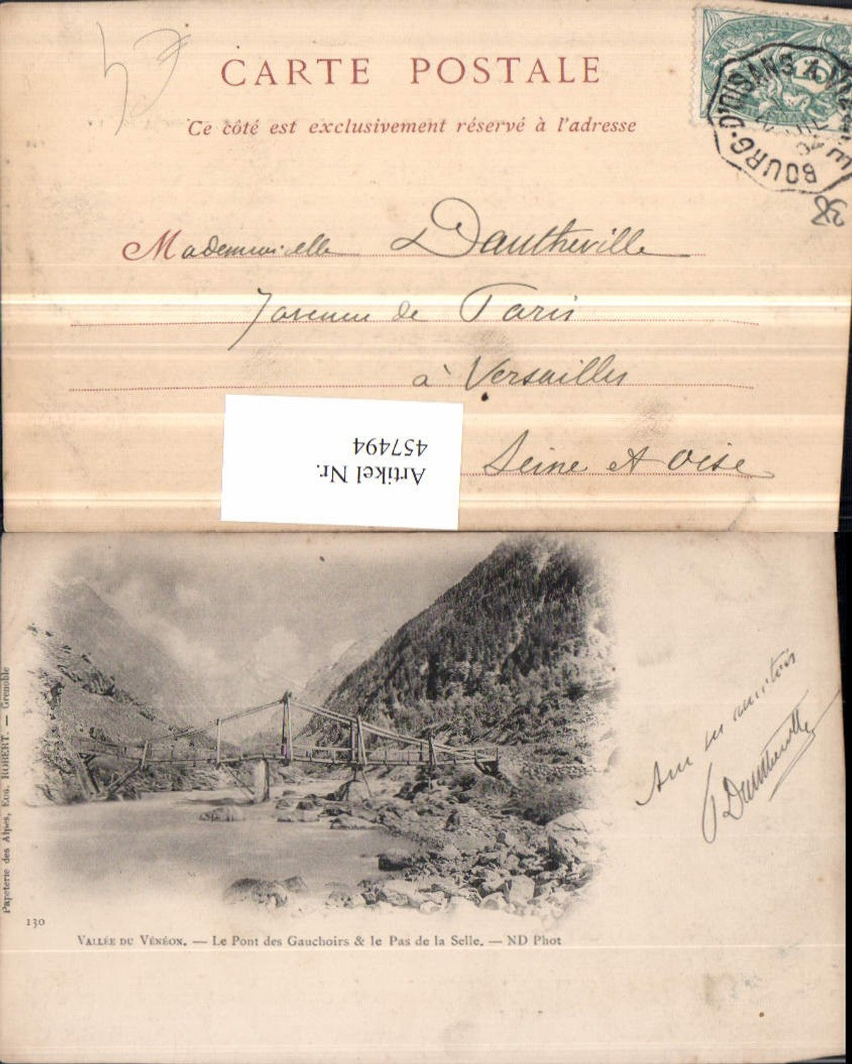 457494,Rhone-Alpes Isere Vallee Veneon Pont Gauchoirs Brücke