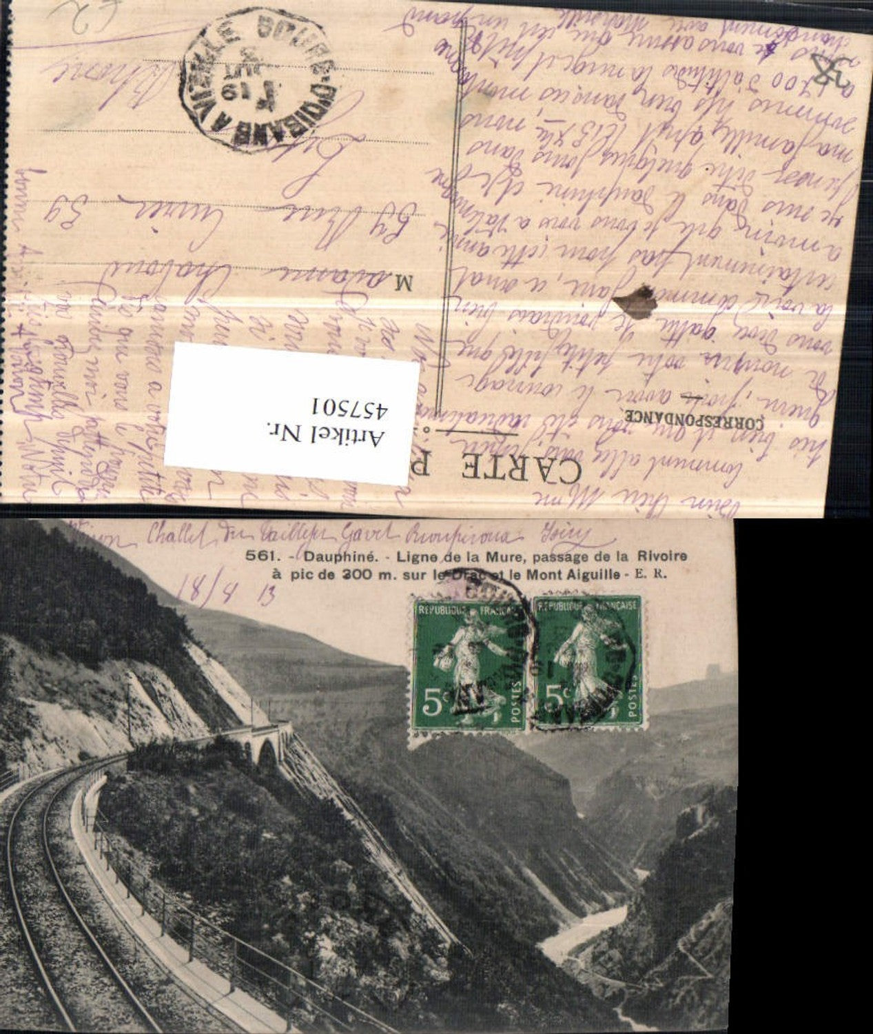 457501,Rhone-Alpes Isere Ligne de la Mure Passage Rivoire Gleise