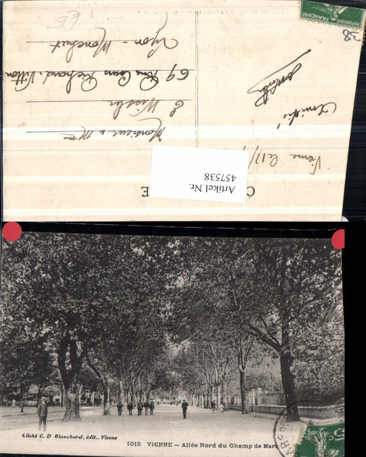 457538,Rhone-Alpes Isere Vienne Allee Nord du Champ de Mars