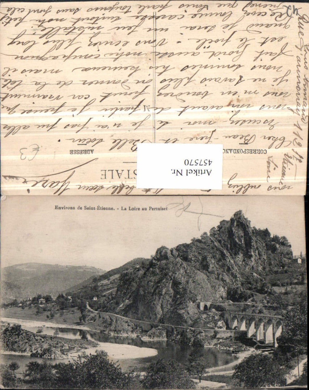 457570,Rhone-Alpes Loire Saint-Etienne Loire au Pertuiset Fluss Brücke