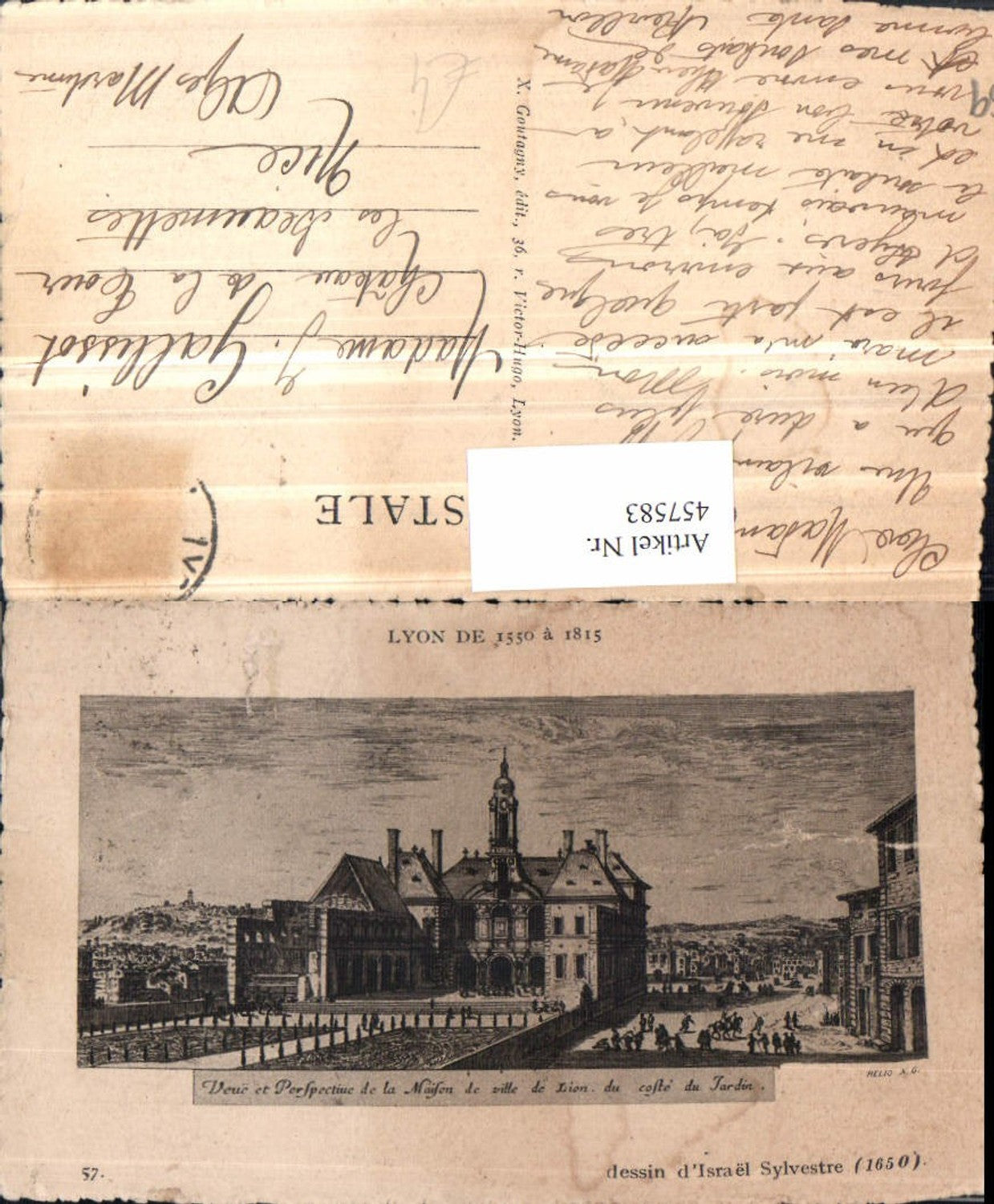 457583,Künstler AK Rhone-Alpes Rhone Lyon Maison de ville de Lion Gebäude