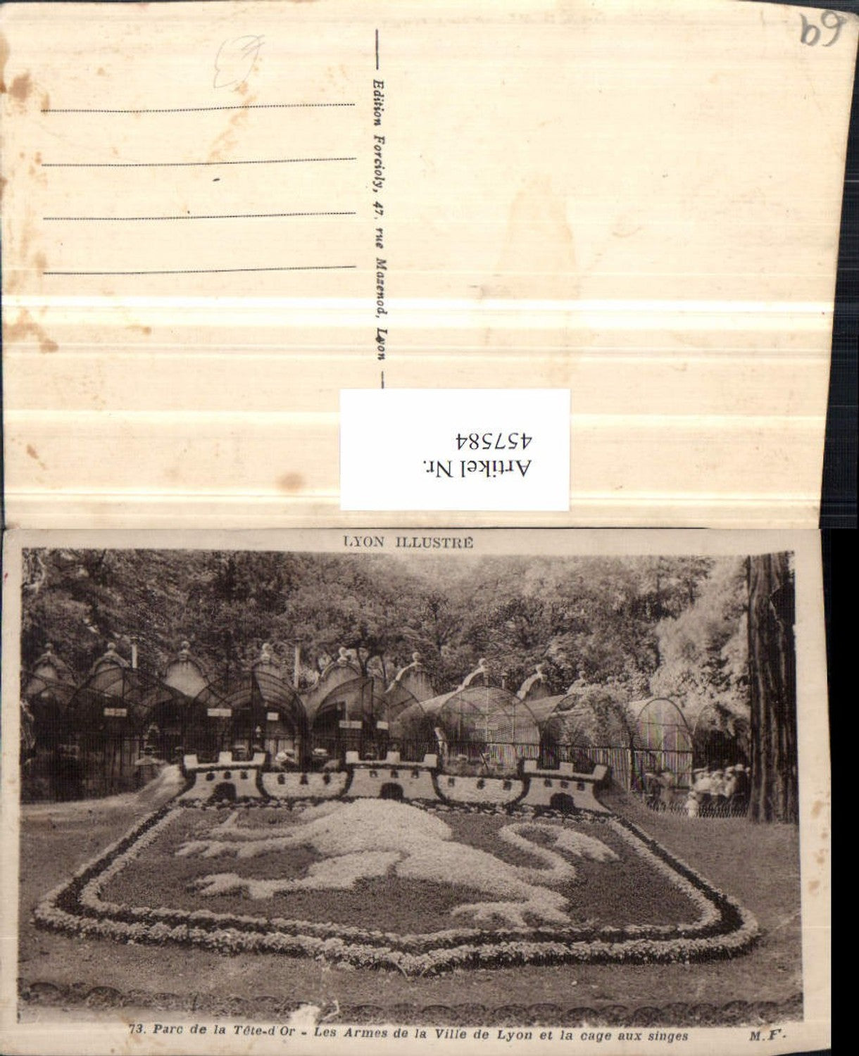 457584,Rhone-Alpes Rhone Lyon Parc Tete-d'Or Cage aux Singes Affenkäfig