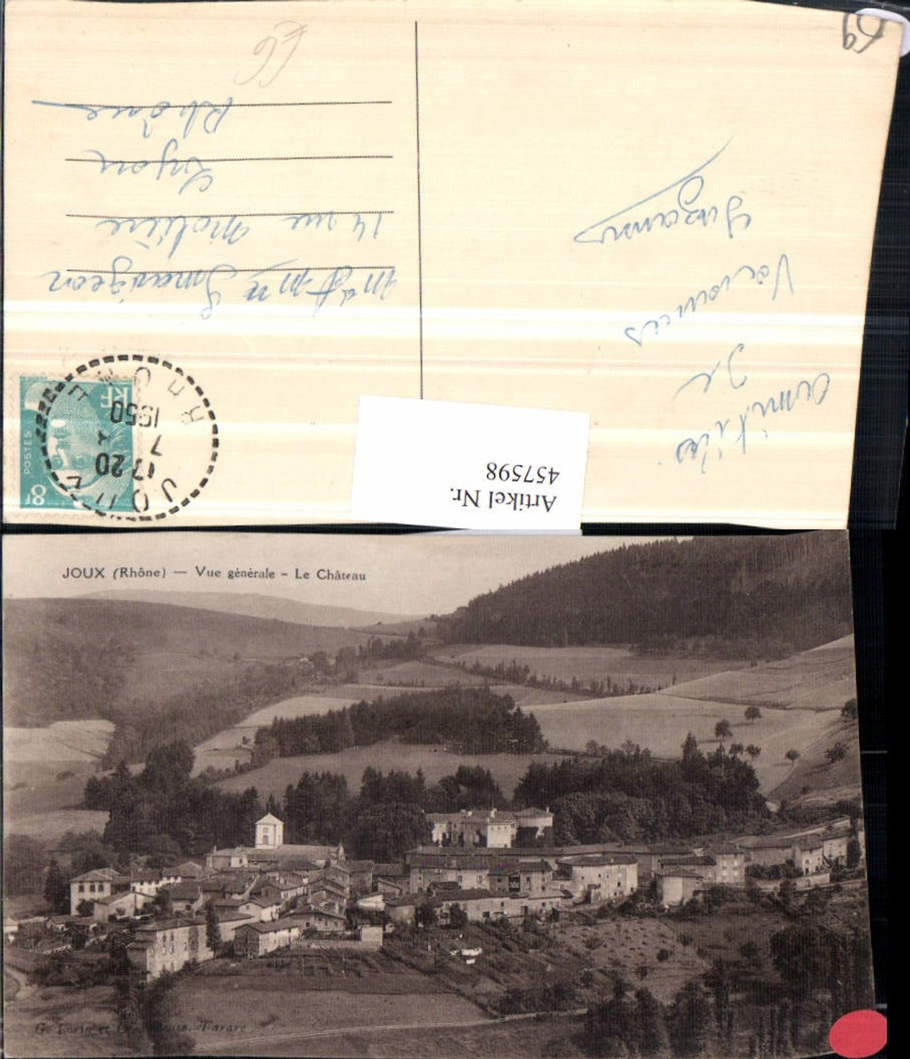 457598,Rhone-Alpes Rhone Joux Vue generale Chateau Totale