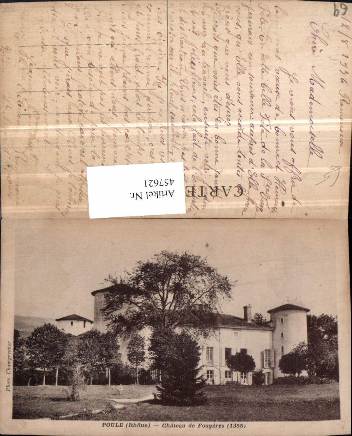 457621.Rhone-Alpes Rhone Poule Chateau de Fougeres Schloss