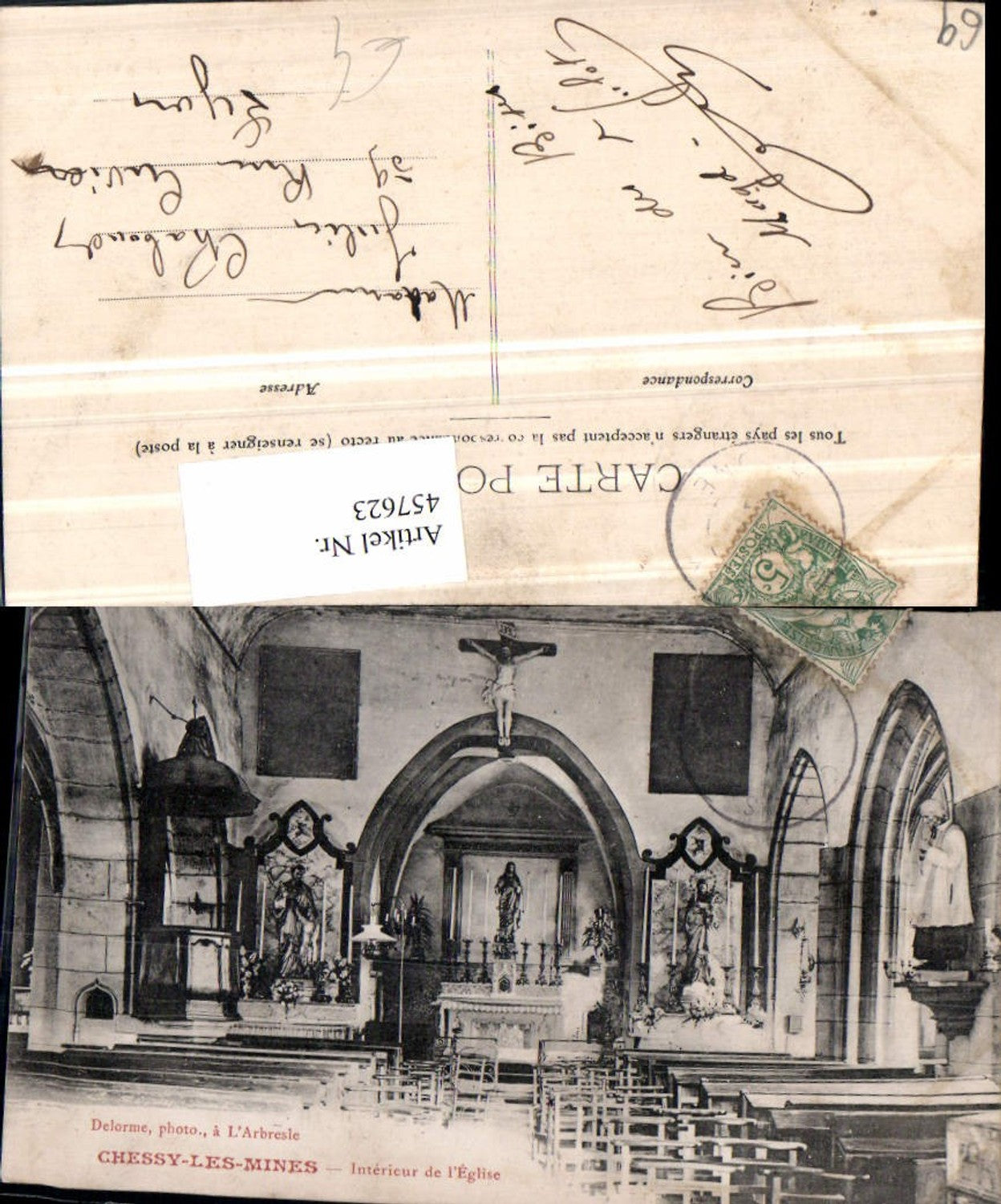 457623.Rhone-Alpes Rhone Chessy-les-Mines Interieur Eglise Kirche