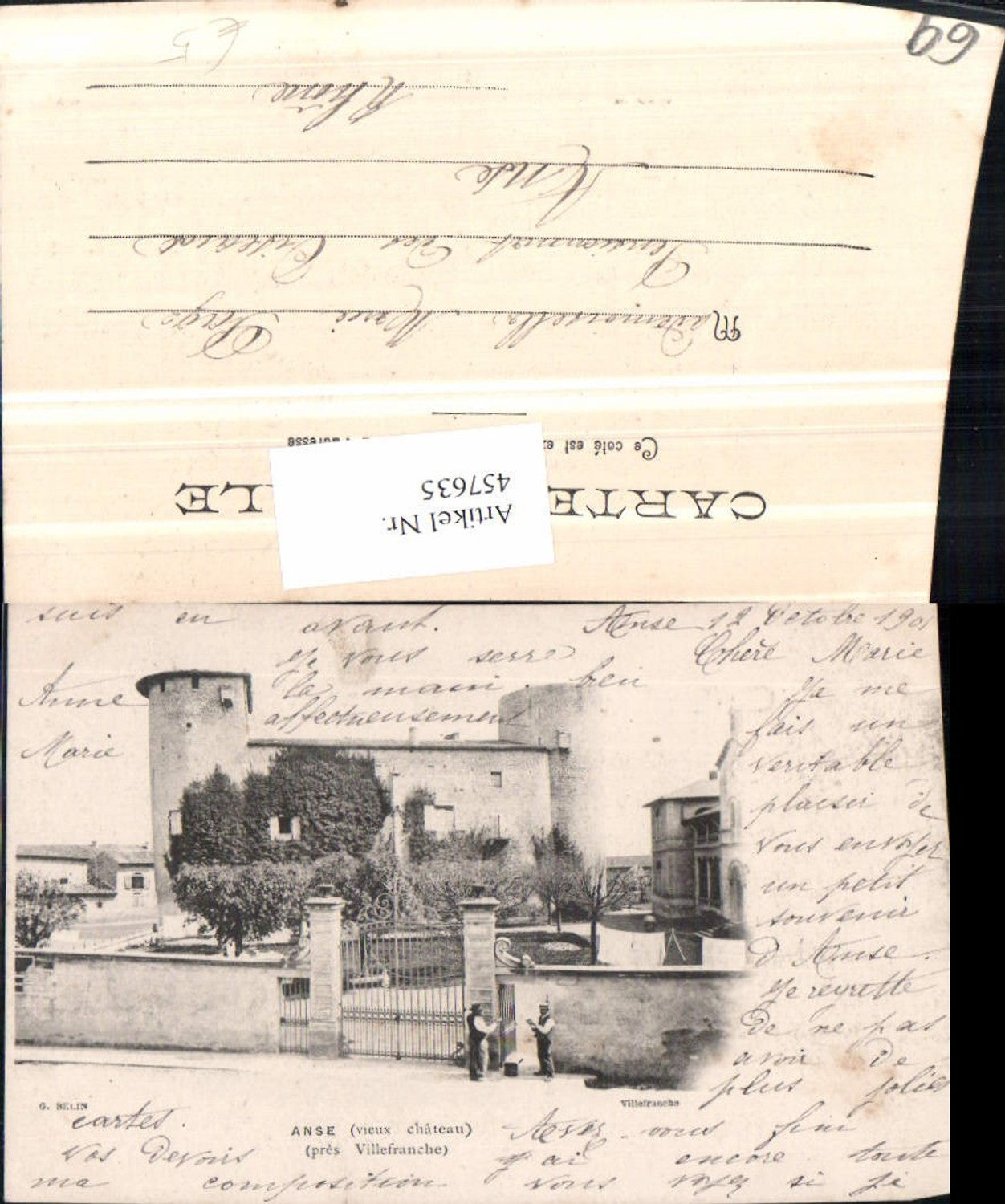 457635.Rhone-Alpes Rhone Anse pres Villefranche Chateau Schloss