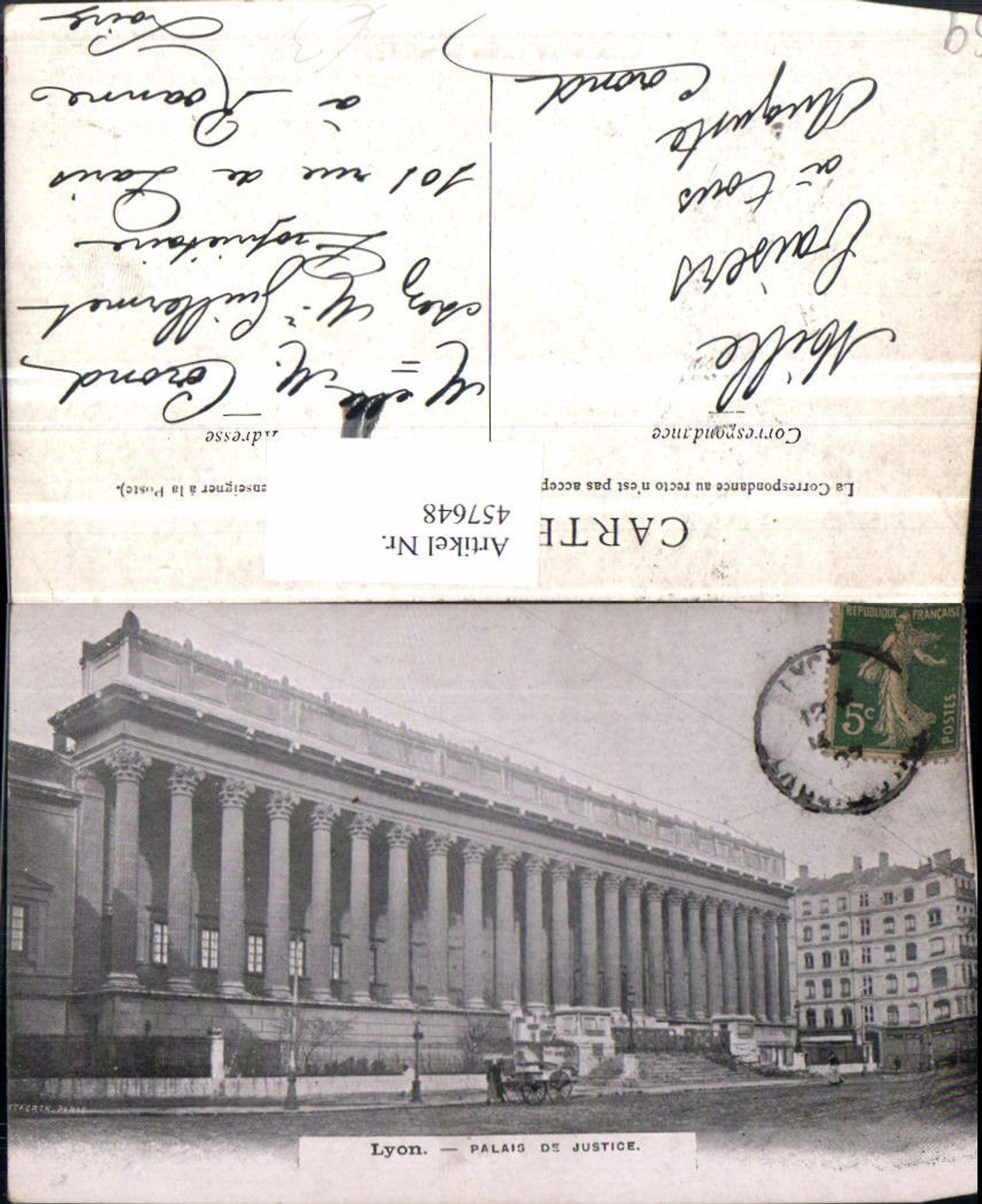 457648.Rhone-Alpes Rhone Lyon Palais de Justice Justizpalast