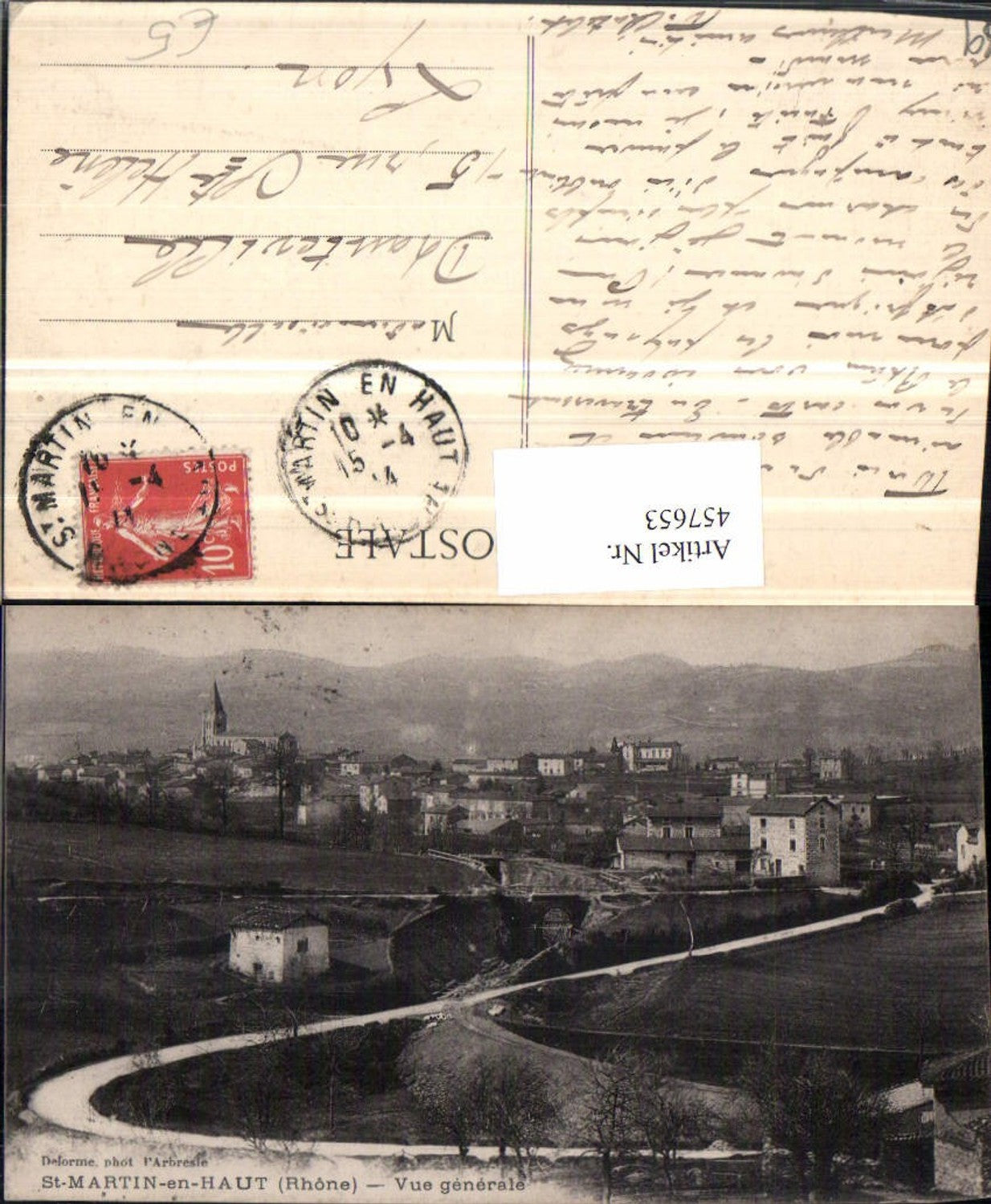 457653.Rhone-Alpes Rhone St-Martin-en-Haut Vue generale Totale