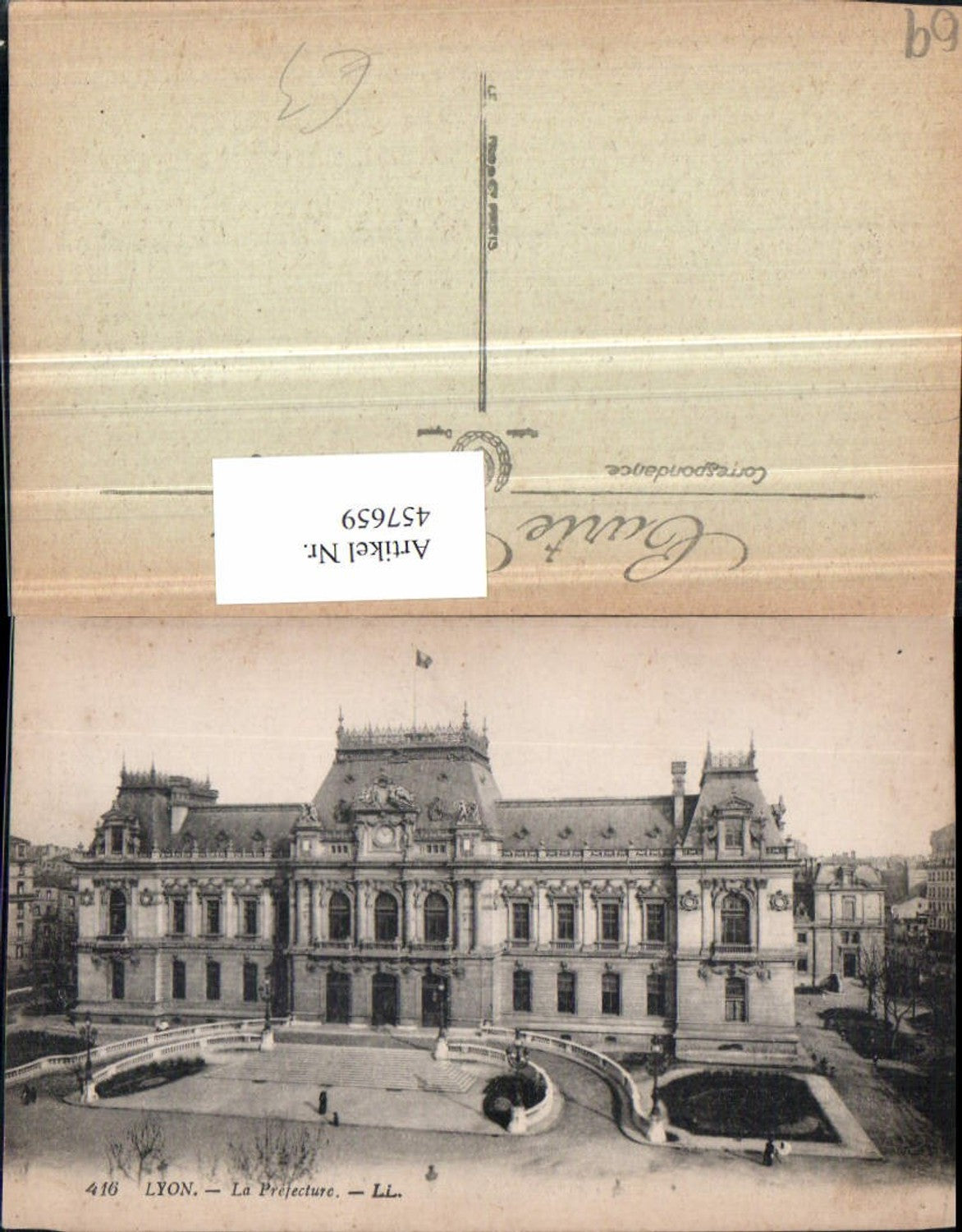 457659.Rhone-Alpes Rhone Lyon La Prefecture Gebäude