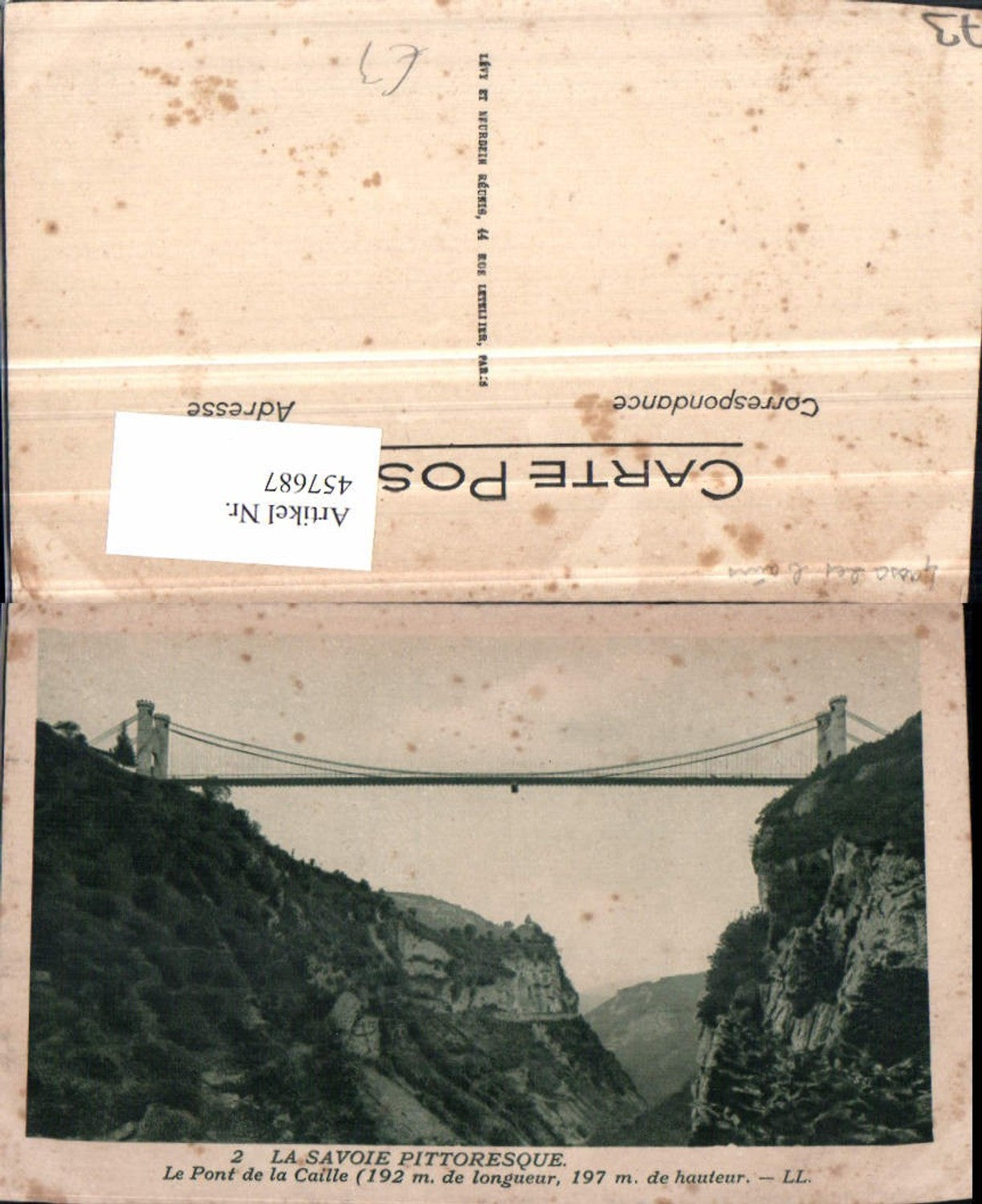 457687,Rhone-Alpes Savoie Pont de la Caille Brücke