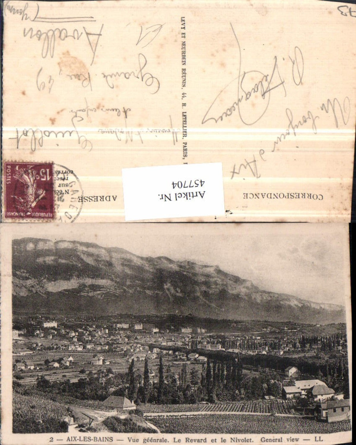 457704,Rhone-Alpes Savoie Aix-les-Bains Vue generale Totale