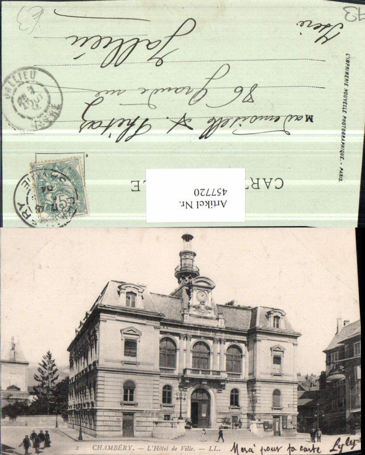 457720,Rhone-Alpes Savoie Chambery Hotel de Ville Rathaus