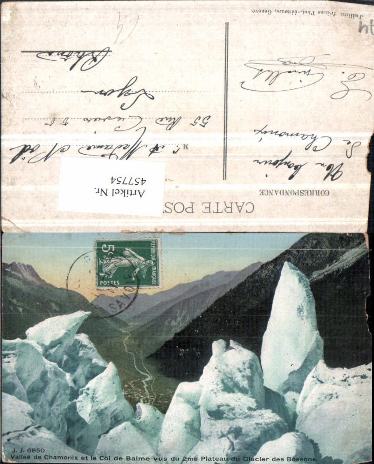 457754,Rhone-Alpes Haute-Savoie Vallee Chamonix et Col de Balme Bergkulisse