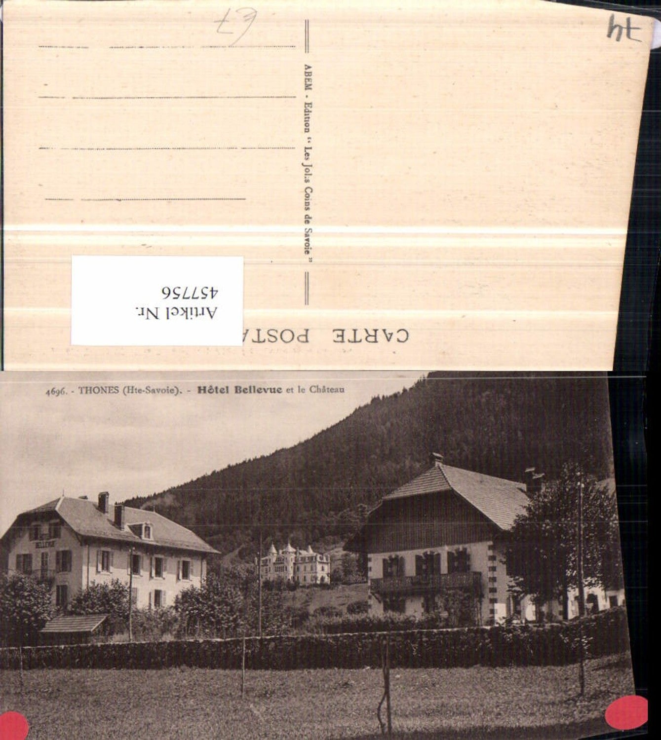 457756,Rhone-Alpes Haute-Savoie Thones Hotel Bellevue et le Chateau