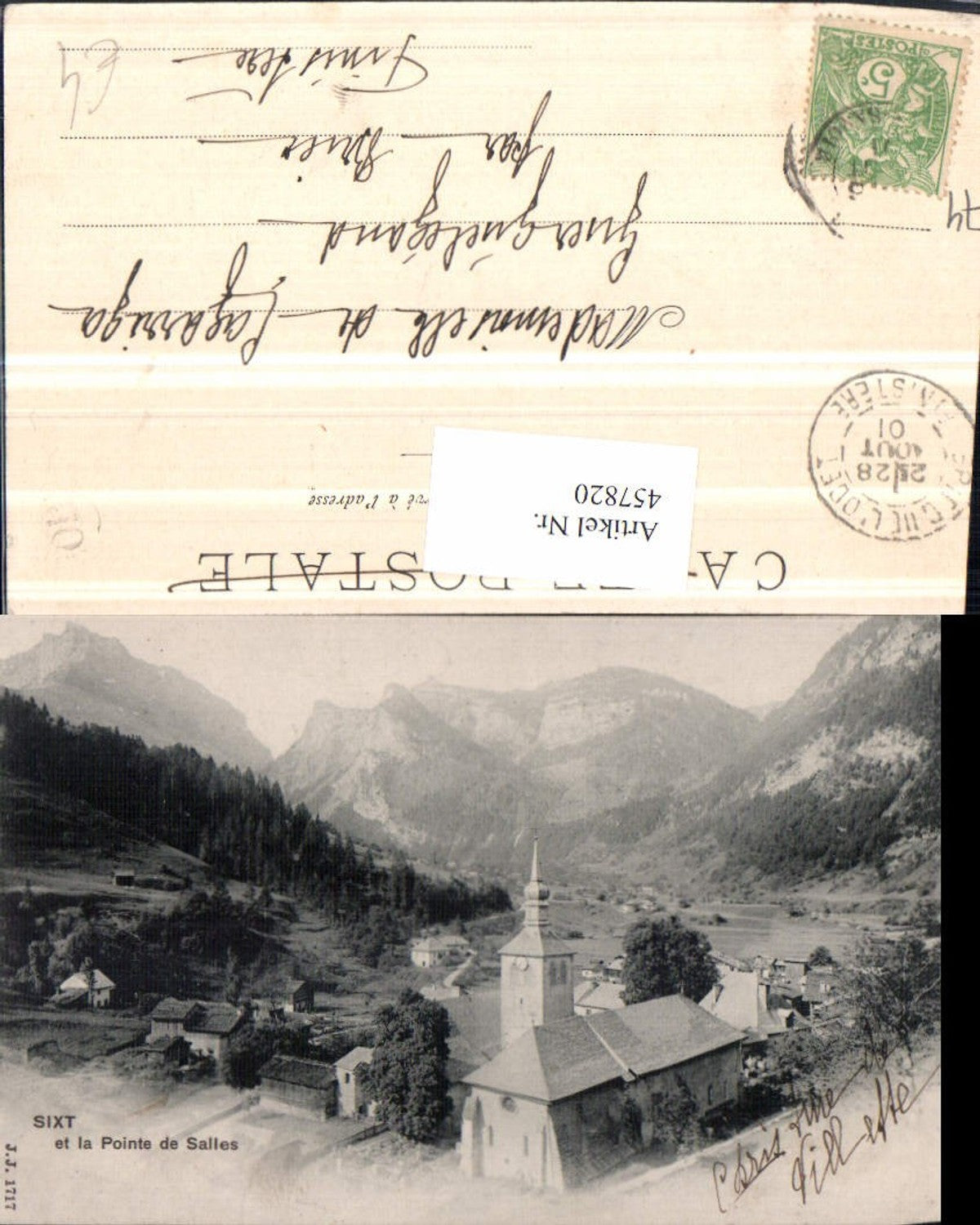 457820,Rhone-Alpes Haute-Savoie Sixt et Pointe de Salles Kirche