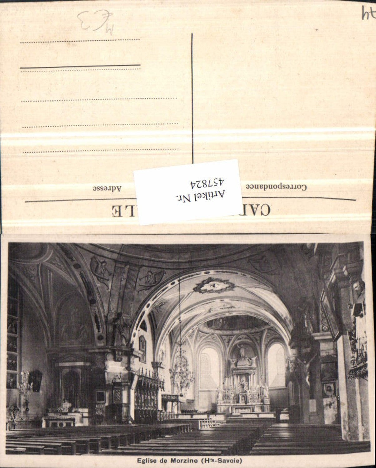 457824,Rhone-Alpes Haute-Savoie Morzine Eglise Kirche Innenansicht