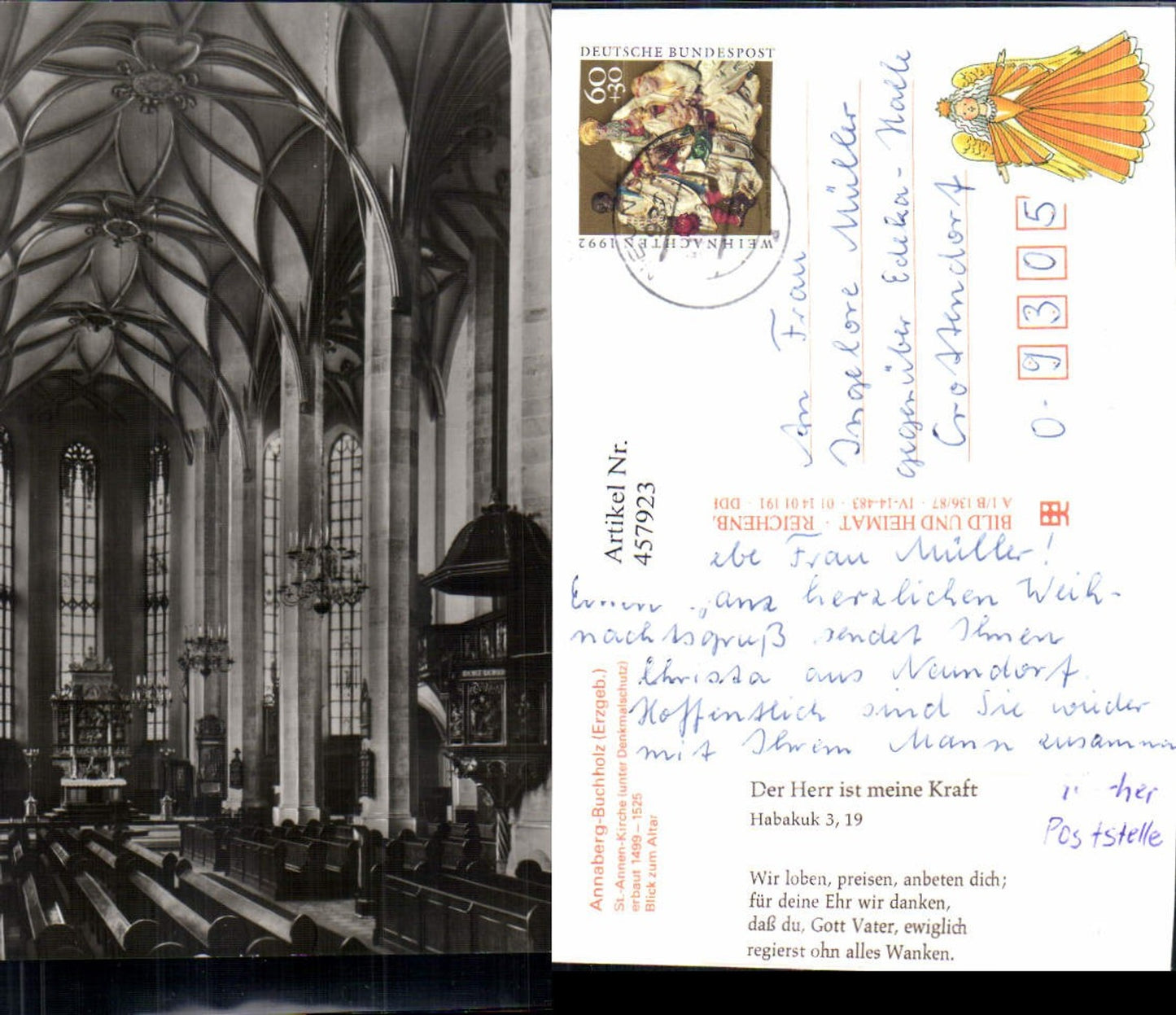 457923,Annaberg-Buchholz St.-Annen-Kirche Innenansicht pub VEB