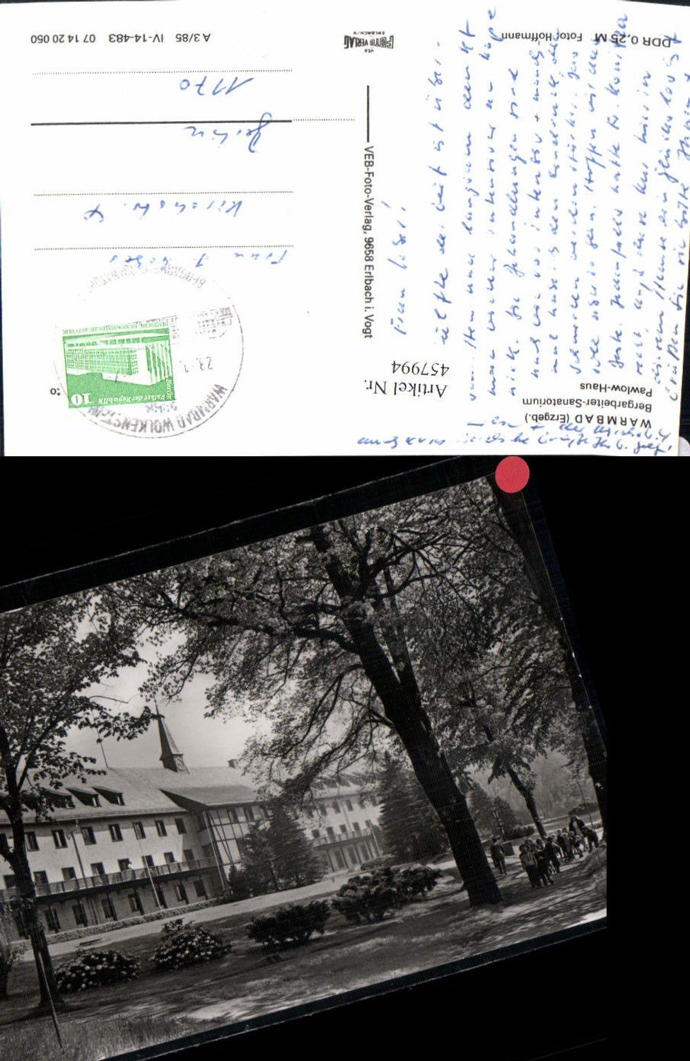 457994,Warmbad Erzgebirge Sanatorium Pawlow-Haus