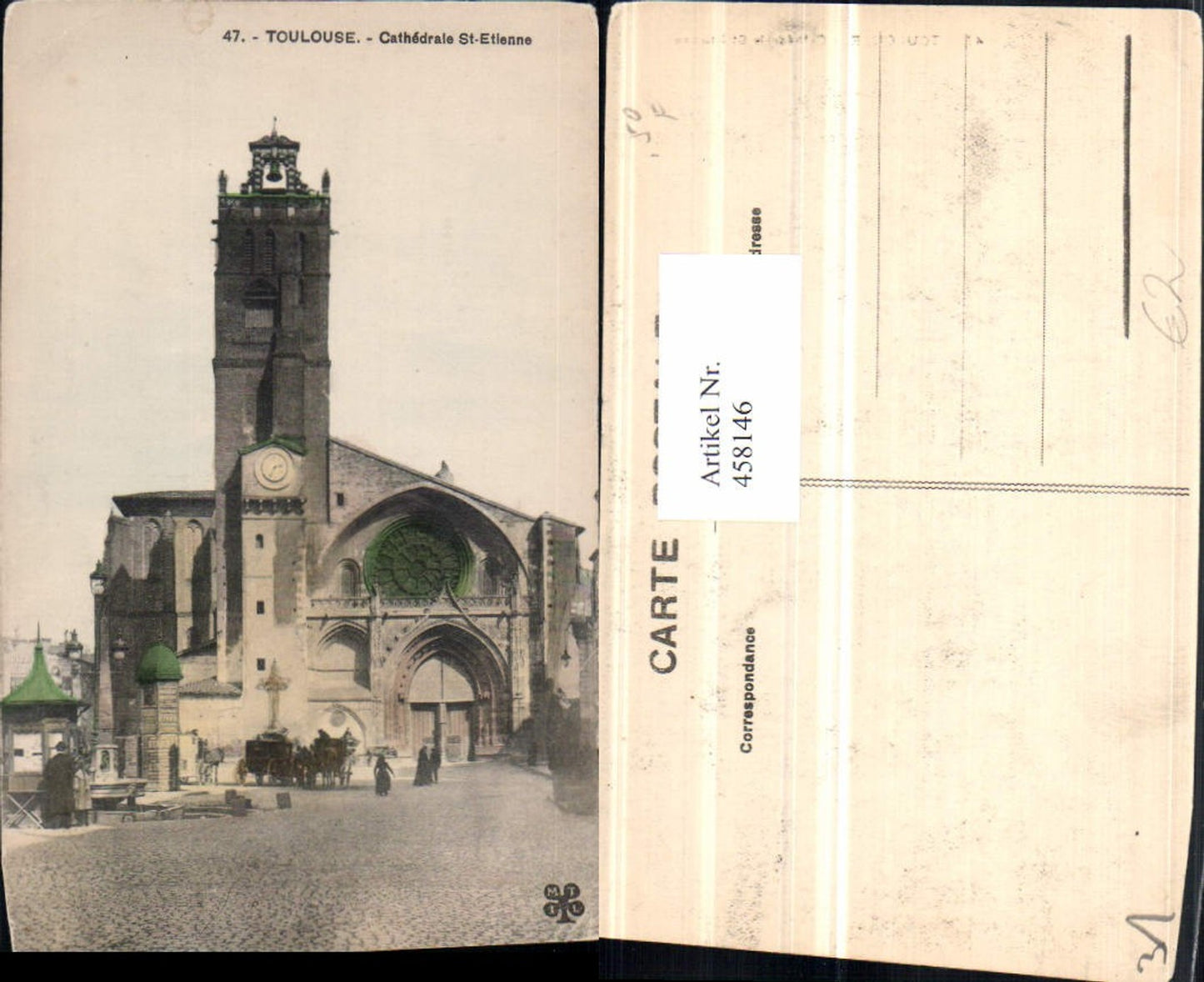 458146,Midi-Pyrenees Haute-Garonne Toulouse Cathedrale St-Etienne Kirche