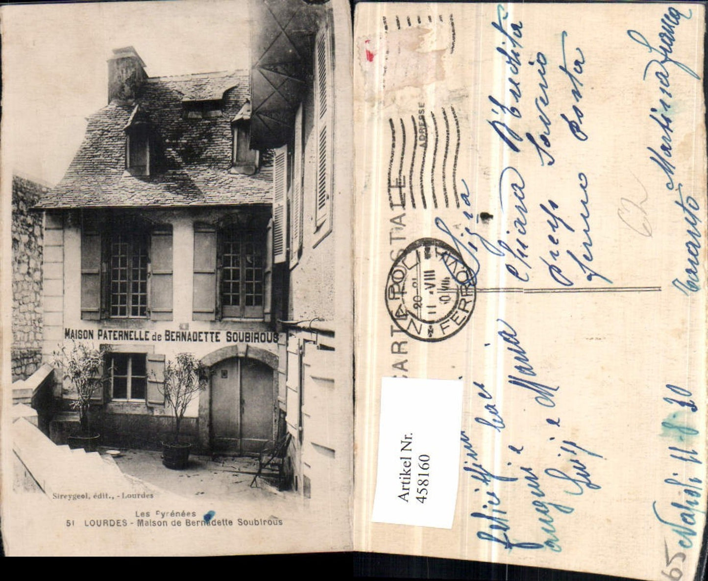 458160,Midi-Pyrenees Hautes-Pyrenees Lourdes Maison Bernadette Soubirous Haus