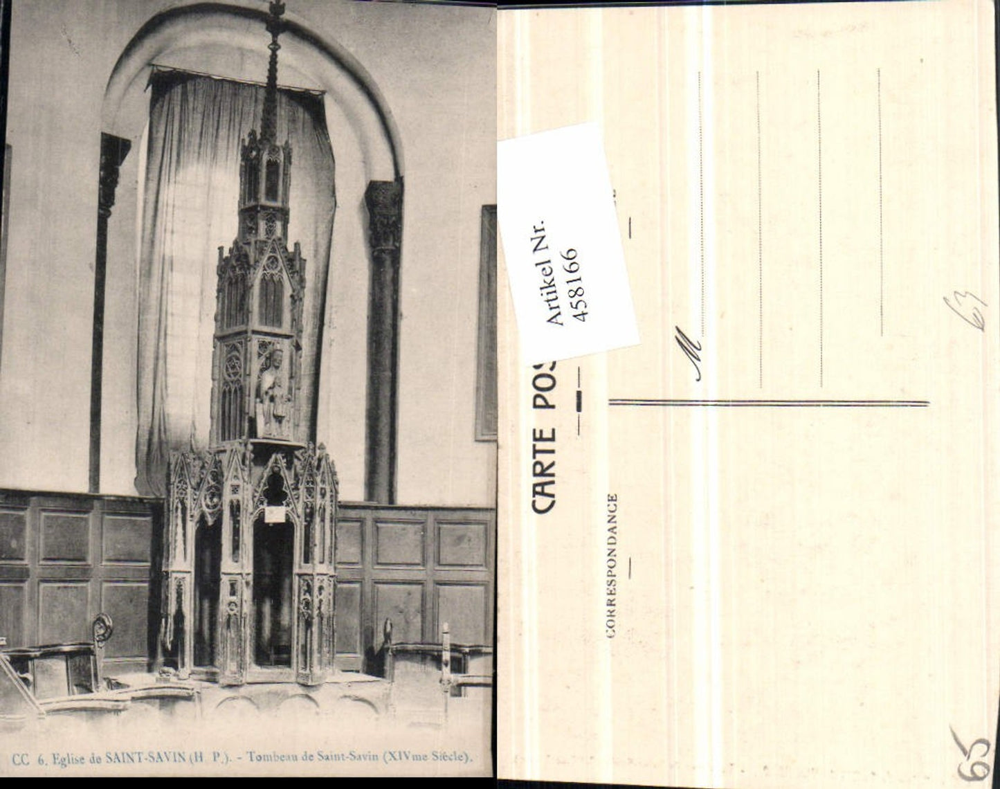 458166,Midi-Pyrenees Hautes-Pyrenees Saint-Savin Eglise Tombeau Grabmal