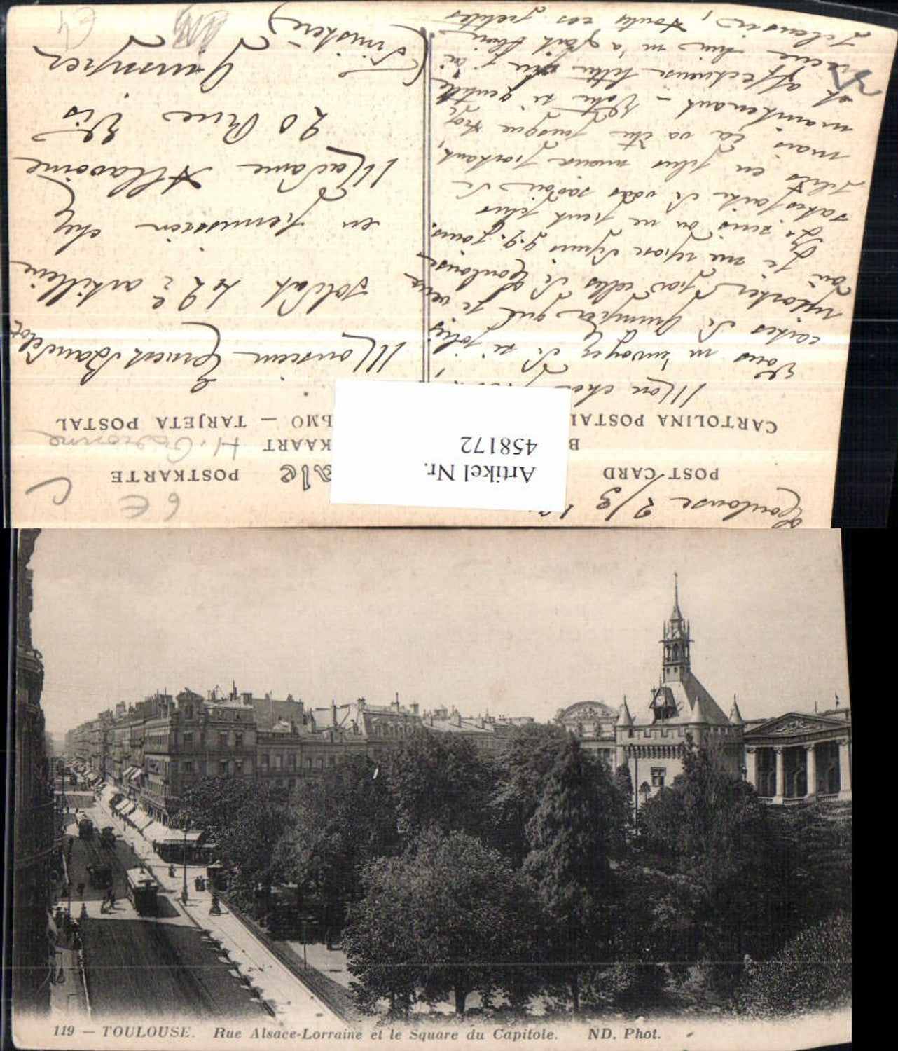 458172,Midi-Pyrenees Haute-Garonne Toulouse Rue Alsace-Lorraine Straße