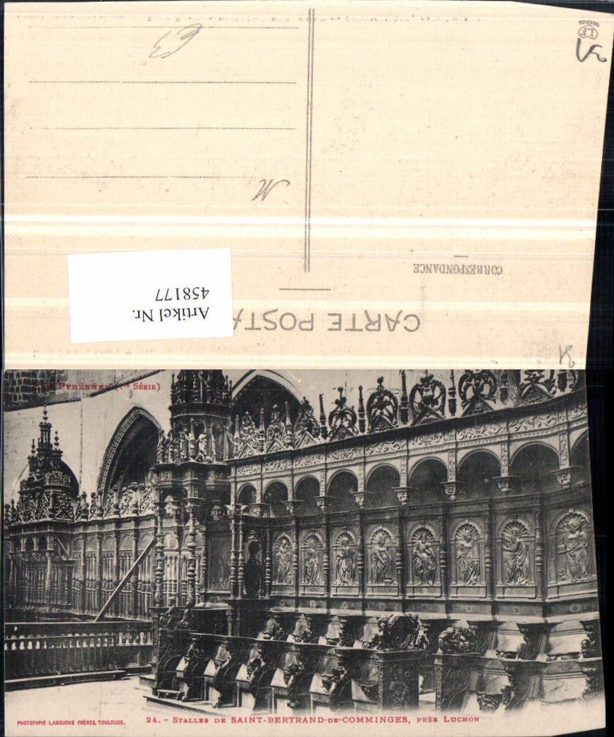 458177,Midi-Pyrenees Haute-Garonne Luchon St-Bertrand-de-Comminges Stalles Chor