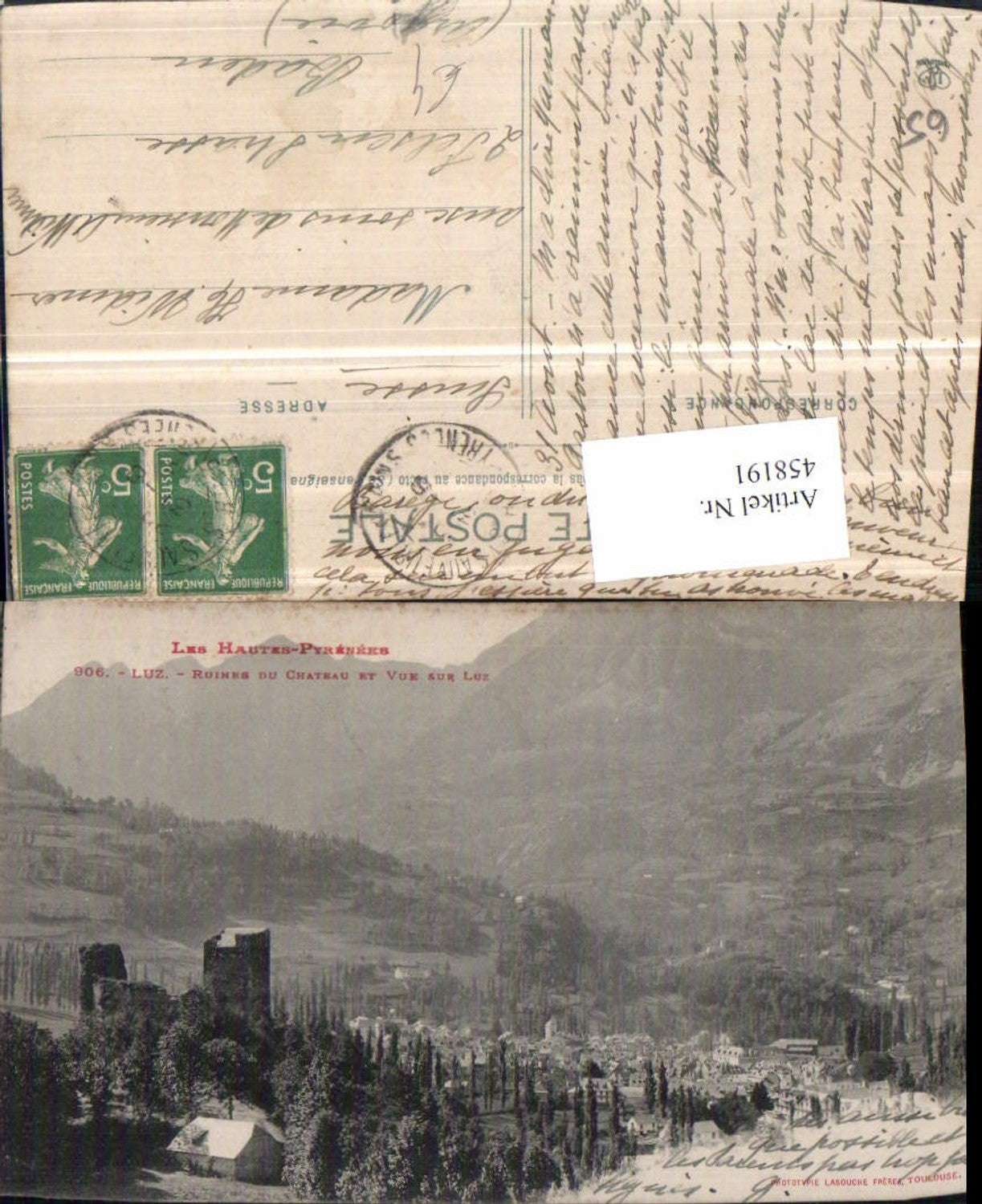 458191,Midi-Pyrenees Hautes-Pyrenees Luz Ruines du Chateau Totale Ruine