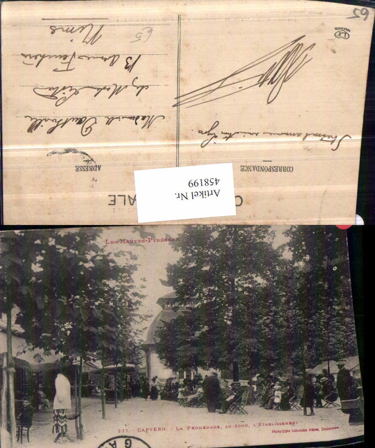 458199,Midi-Pyrenees Hautes-Pyrenees Capvern Promenade Etablissement Gastgarten