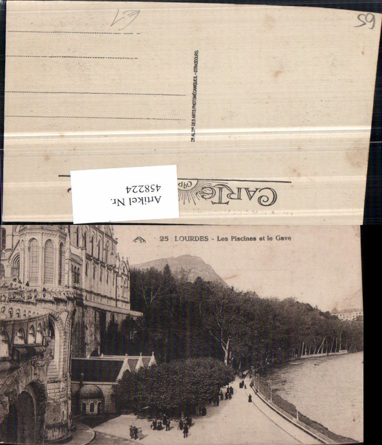 458224,Midi-Pyrenees Hautes-Pyrenees Lourdes Piscines et le Gave Kirche