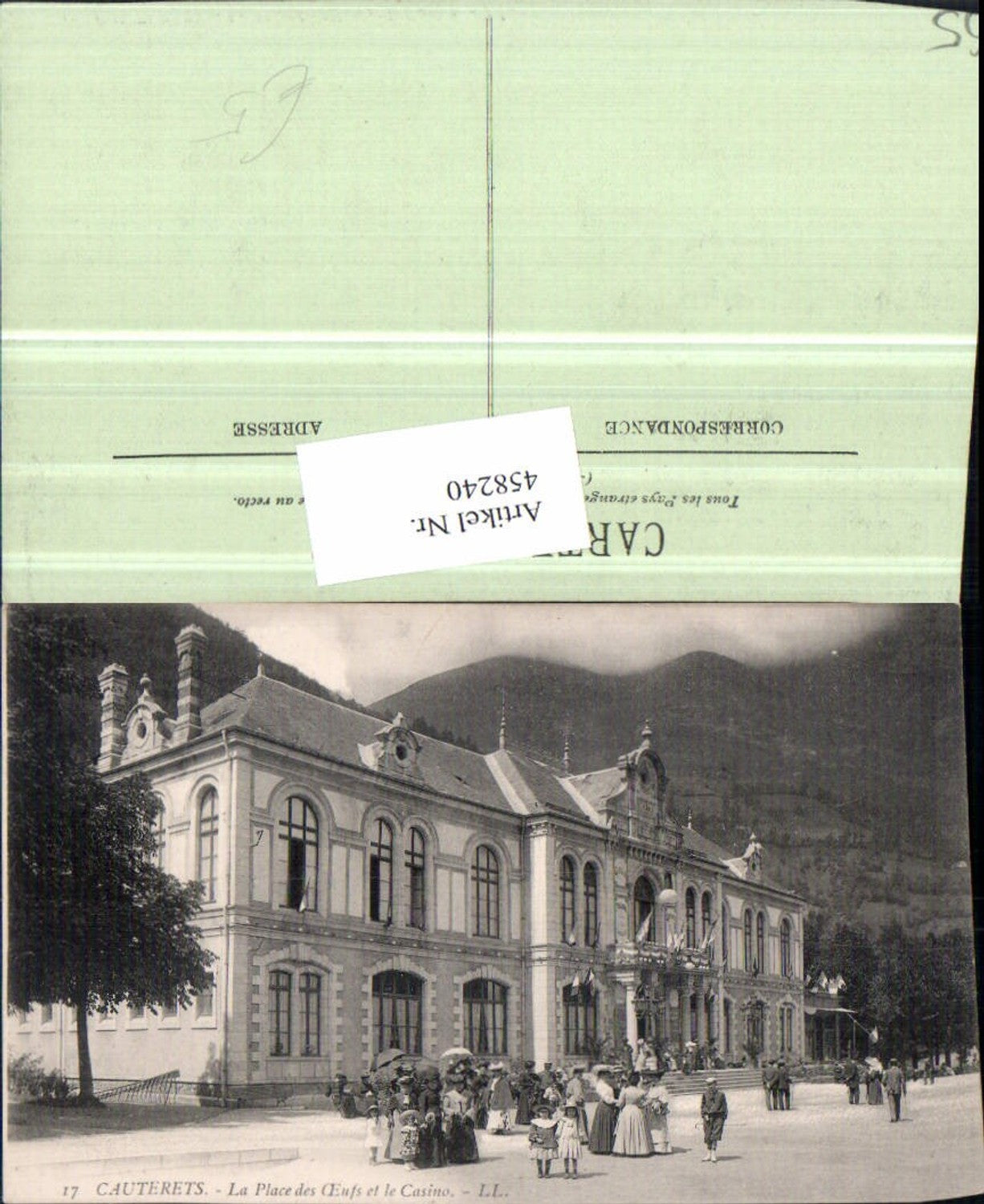458240,Midi-Pyrenees Hautes-Pyrenees Cauterets Place des Oeufs et Casino