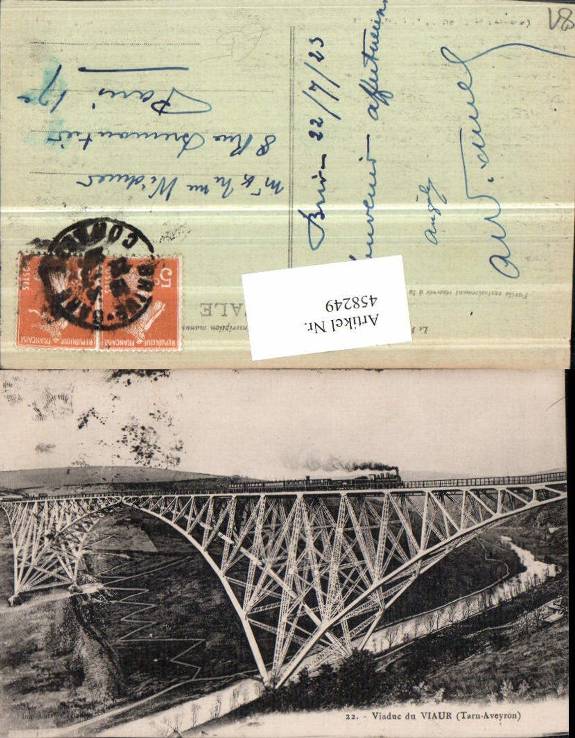 458249,Midi-Pyrenees Tarn Viaduc du Viaur Viadukt Brücke