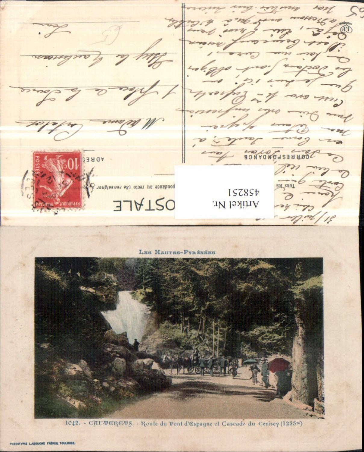 458251,Midi-Pyrenees Hautes-Pyrenees Cauterets Pont Espagne Cascade Wasserfall
