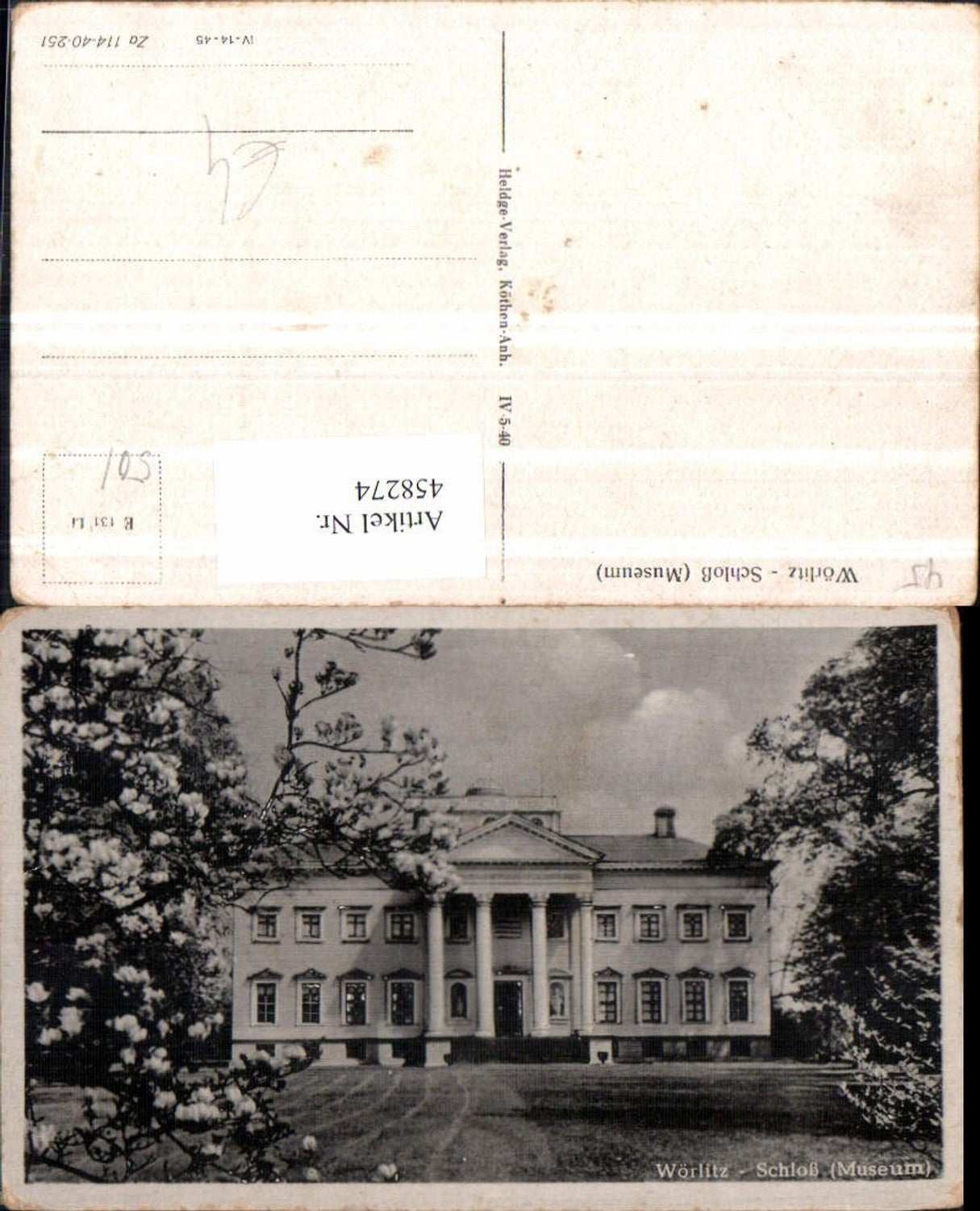 458274,Wörlitz Schloss Museum Gebäude