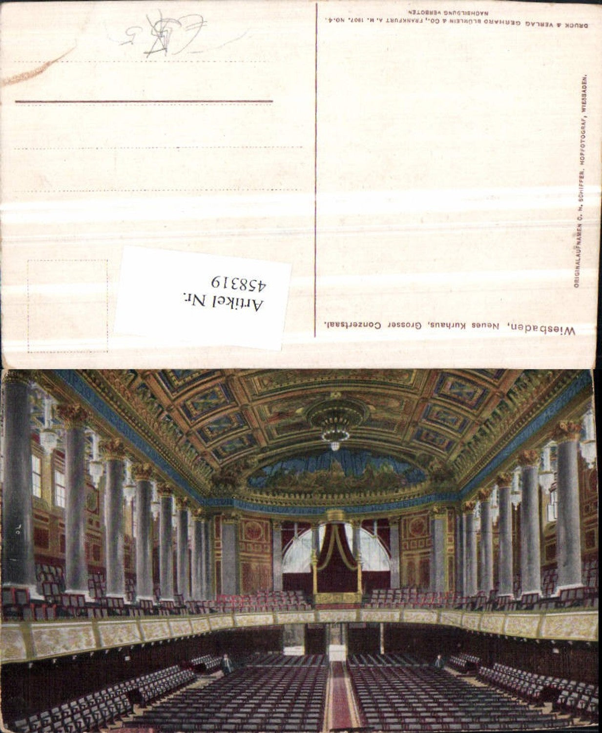 458319,Wiesbaden Kurhaus Konzertsaal Innenansicht